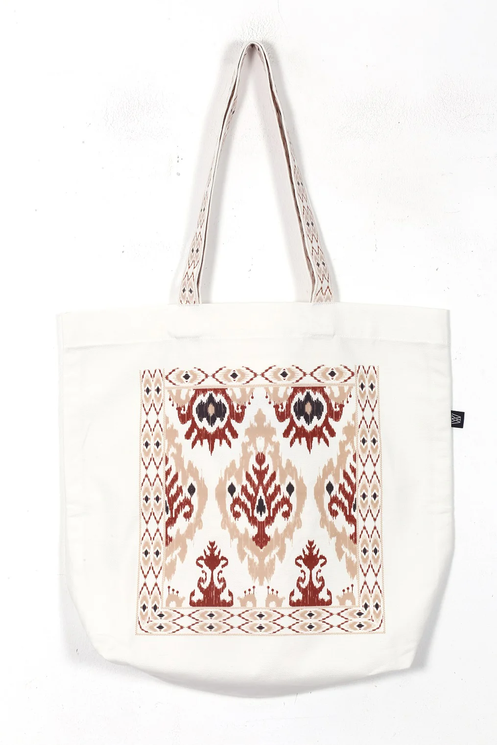 Ethnic-Style Ikat Printed Tote Bag - Image 3