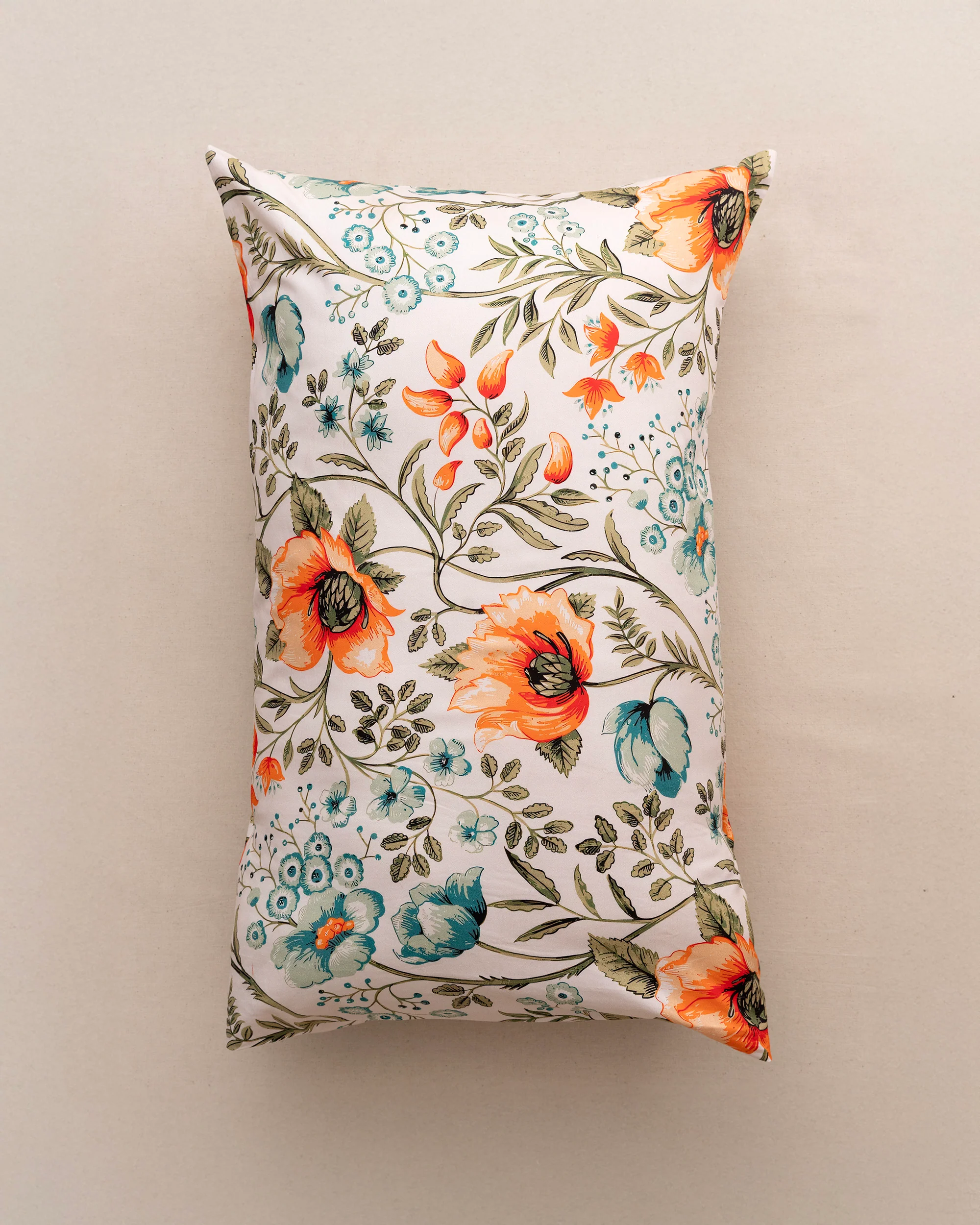 Queen-Size Bed Sheet - Coral Orange - Image 7