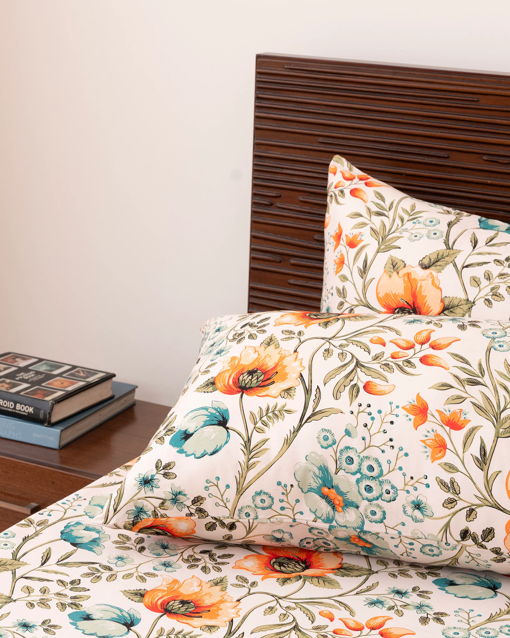 King-Size Bed Sheet - Coral Orange - Image 5