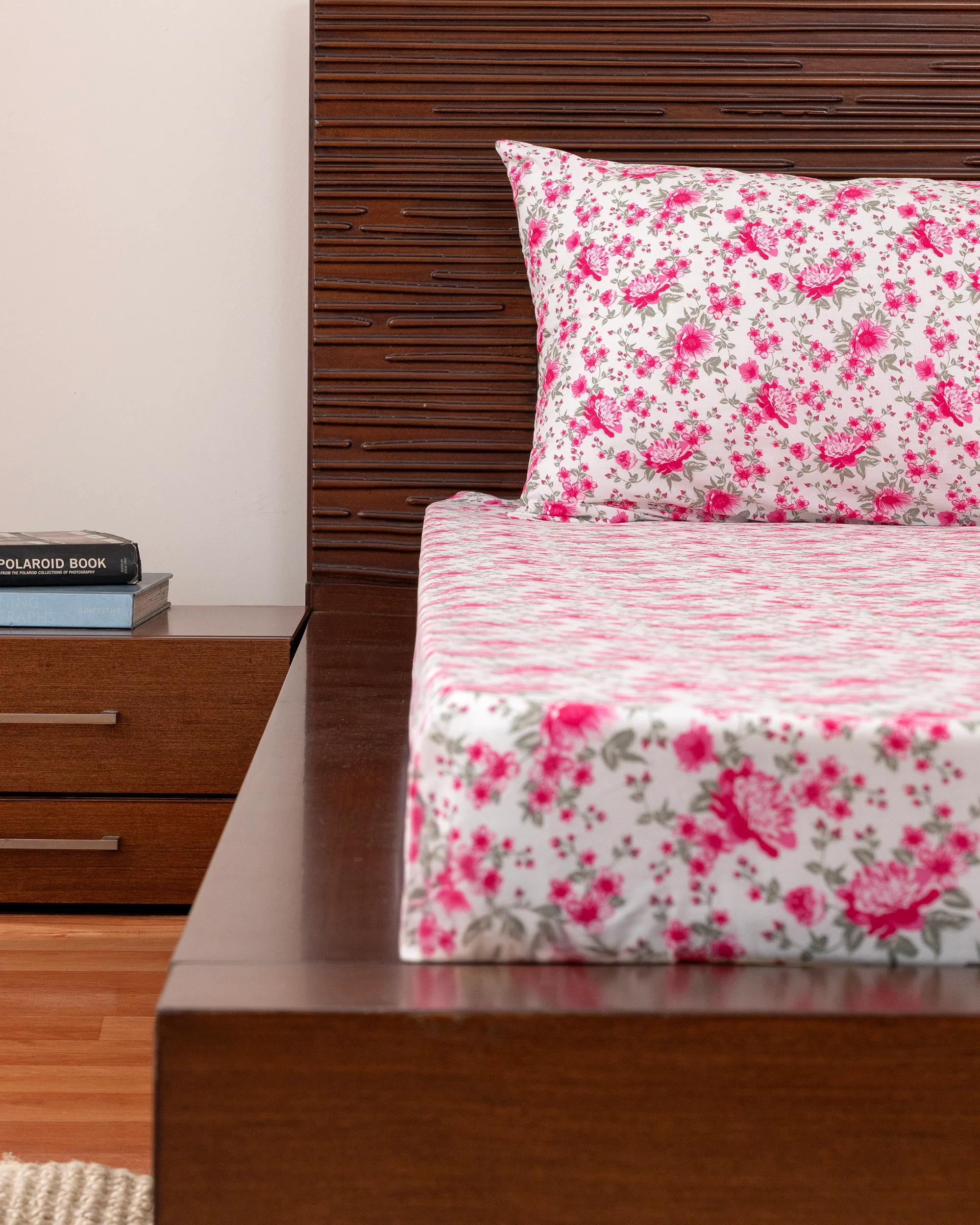 King-Size Bed Sheet - Rose Pink - Image 2