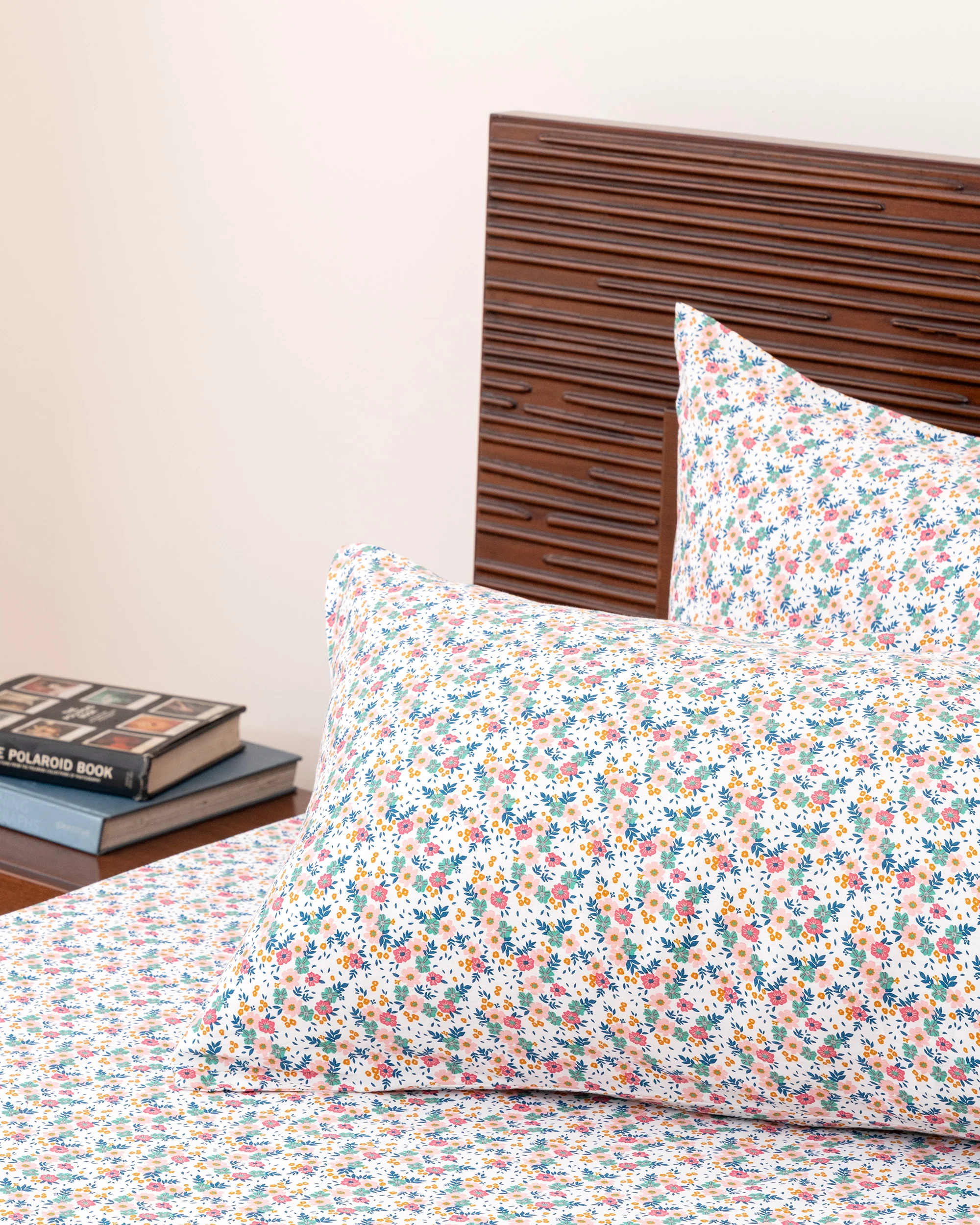 King-Size Bed Sheet - Floral Cascade - Image 3