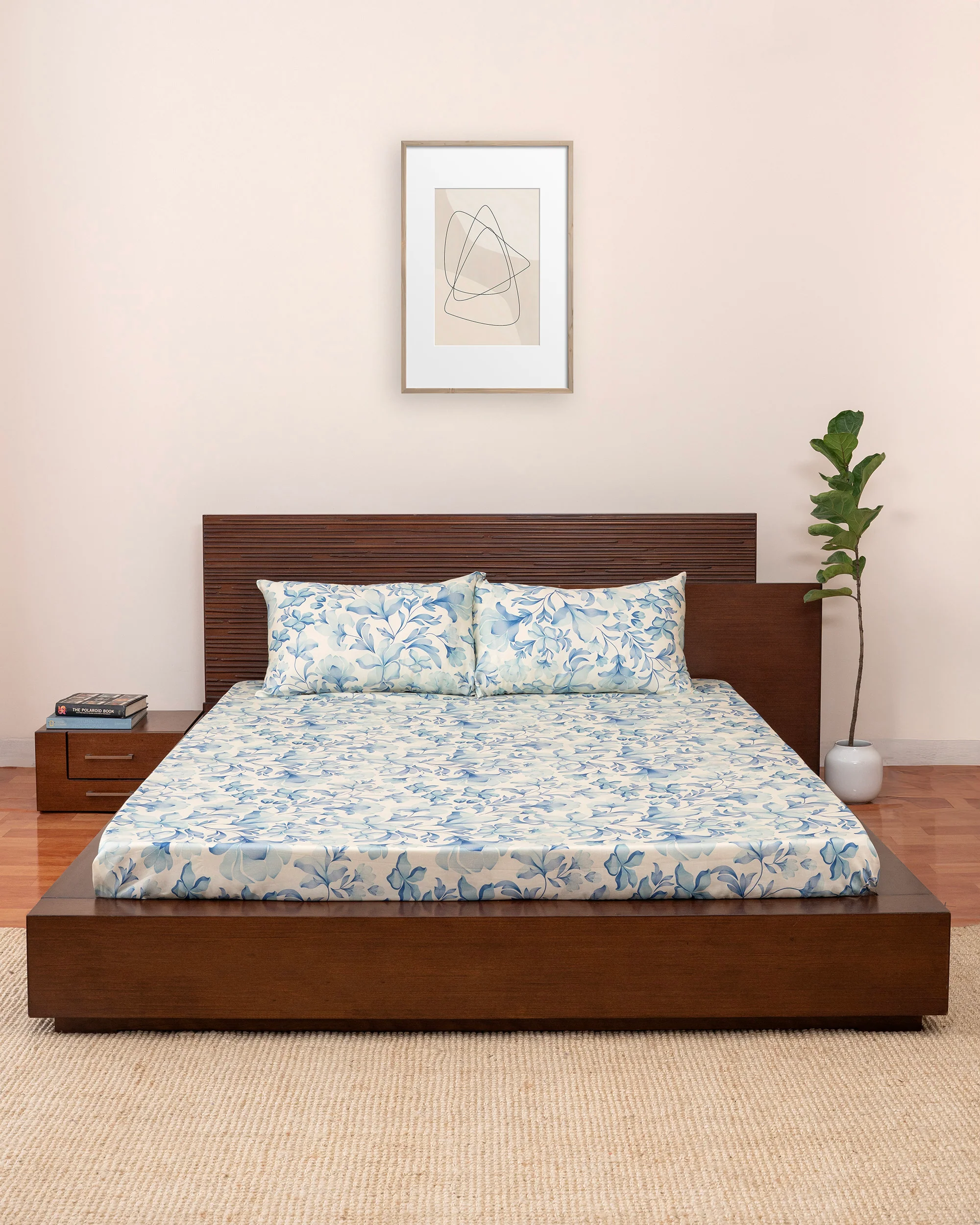 King-Size Bed Sheet - Powder Blue