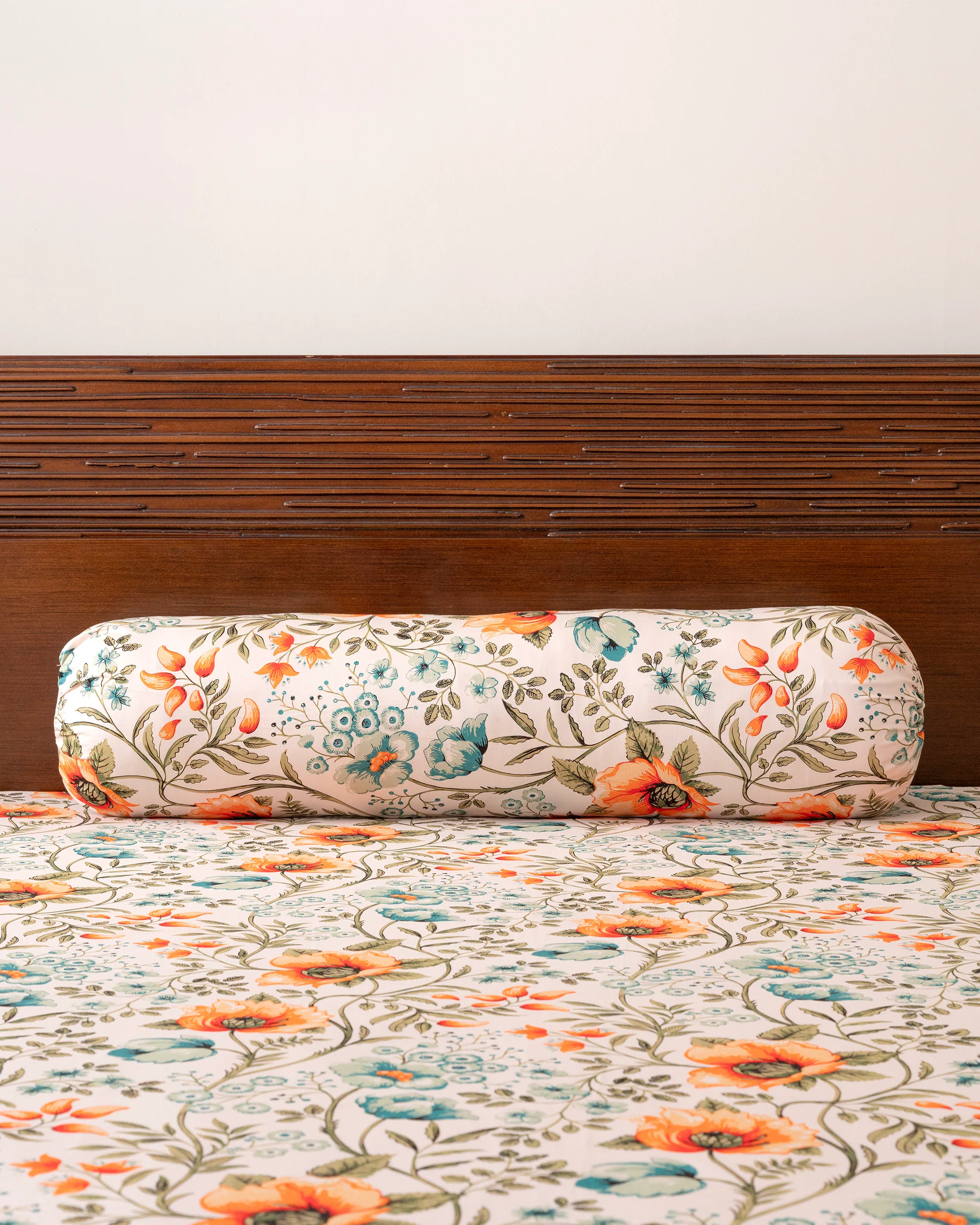 Bolster Cover - Coral Orange
