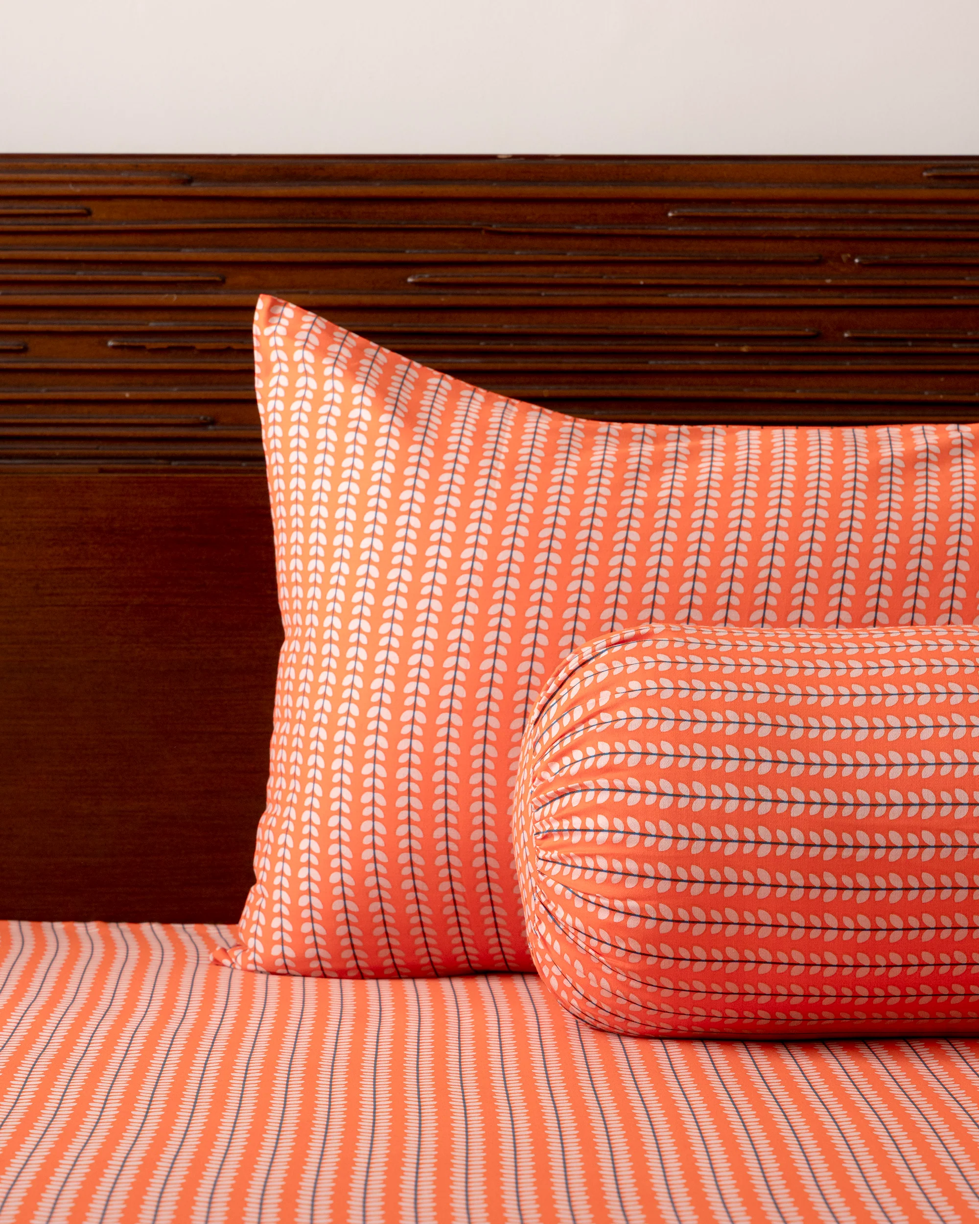 Bolster Cover - Orange Petals - Image 4