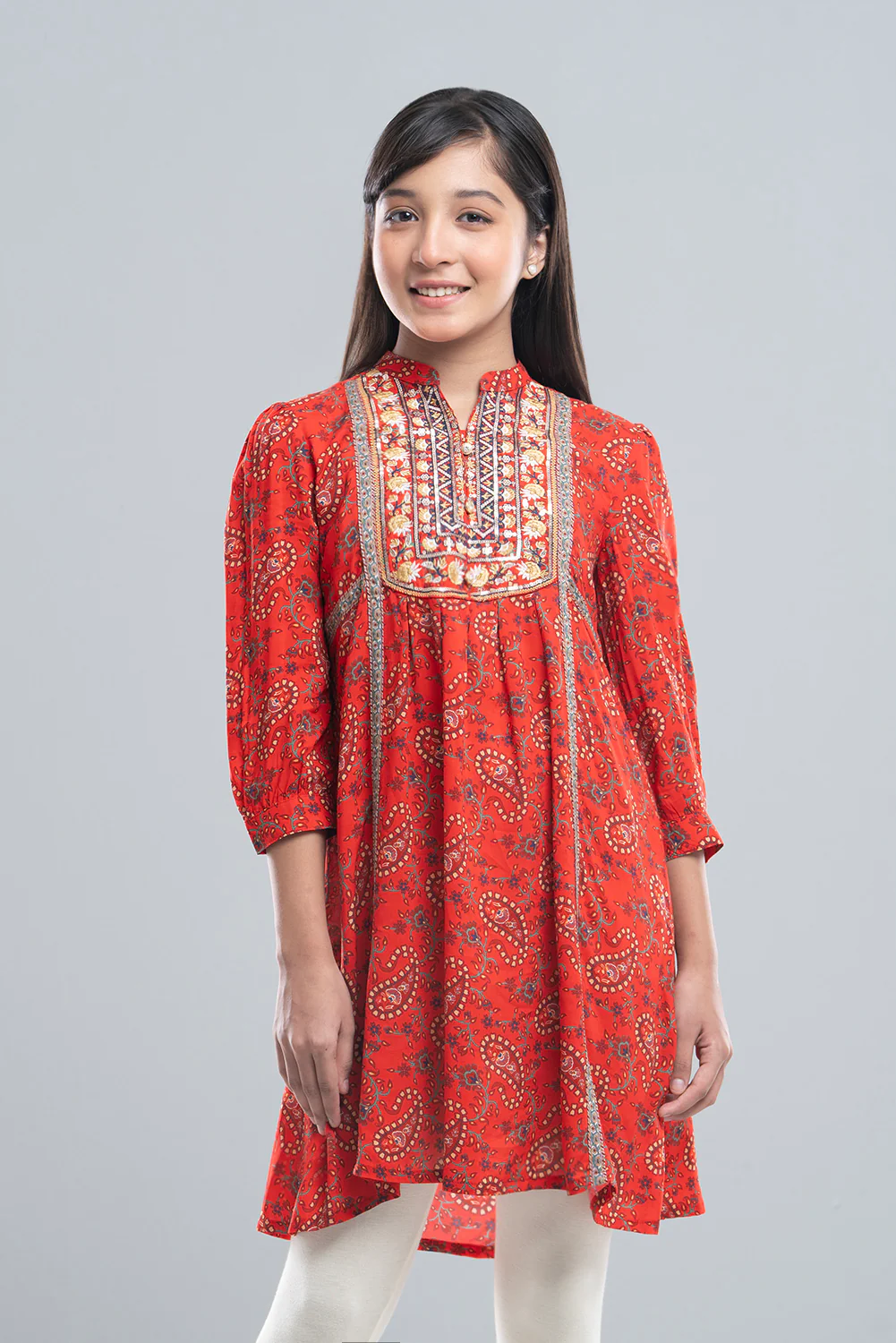 Junior Girls' Ethnic Frock (10-14 Years) - Image 2
