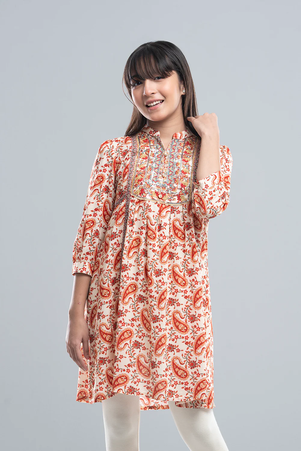 Junior Girls' Ethnic Frock (10-14 Years) - Image 7