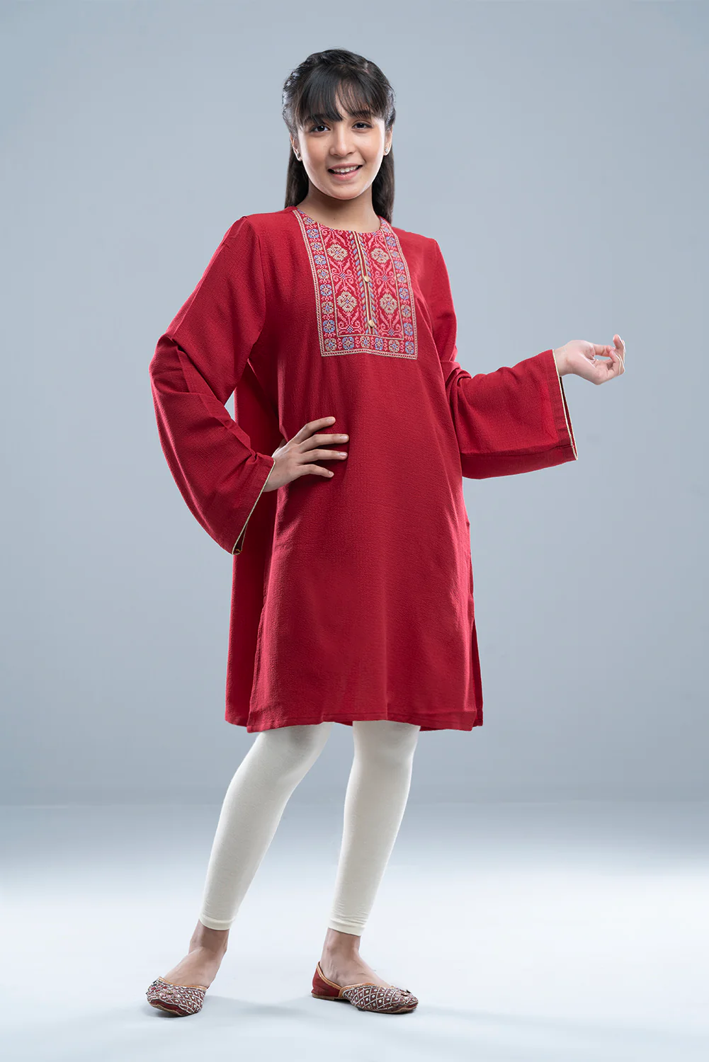 Junior Girls' Ethnic Frock (10-14 Years) - Image 6