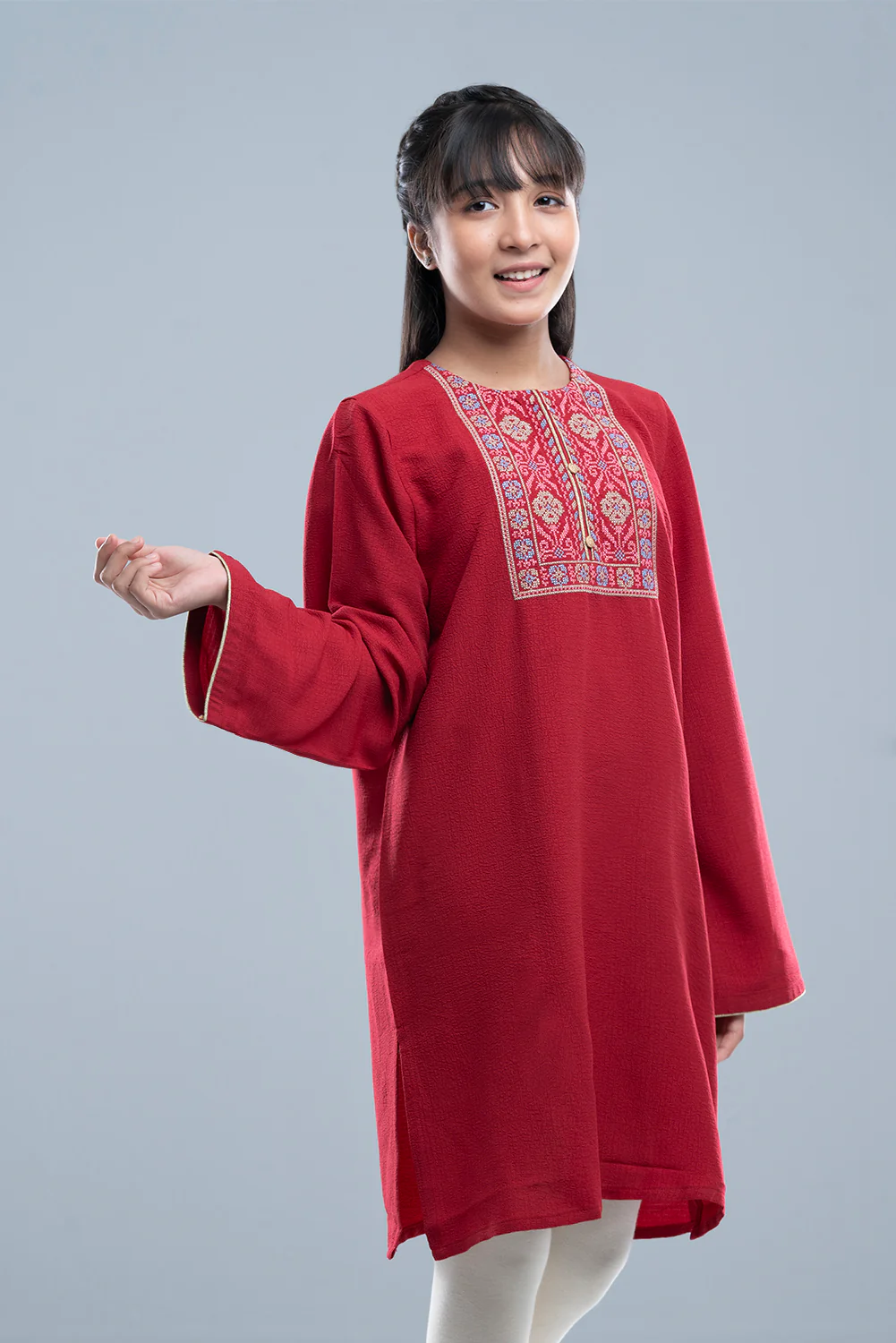 Junior Girls' Ethnic Frock (10-14 Years) - Image 7