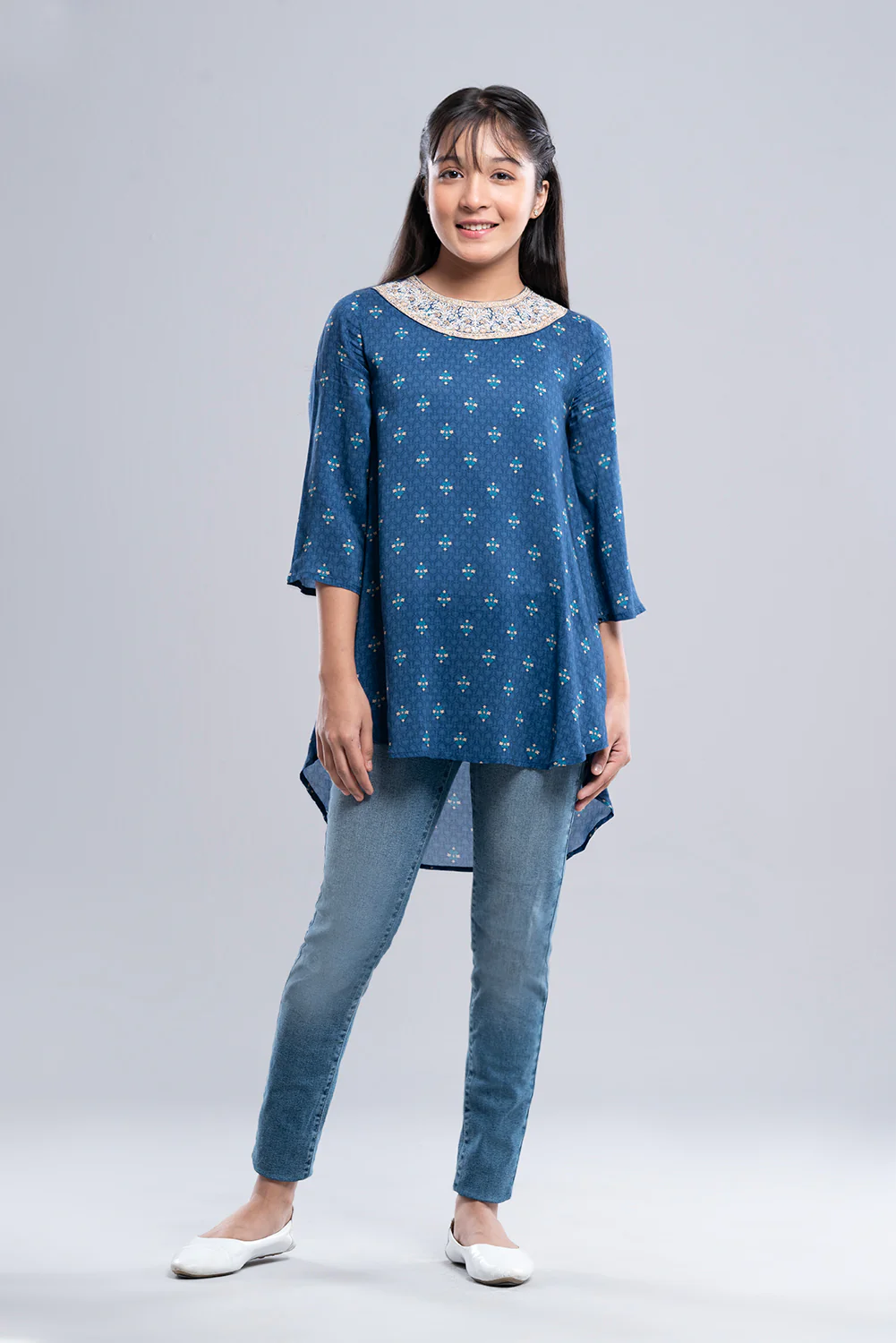 Junior Girls' Ethnic Frock (10-14 Years)