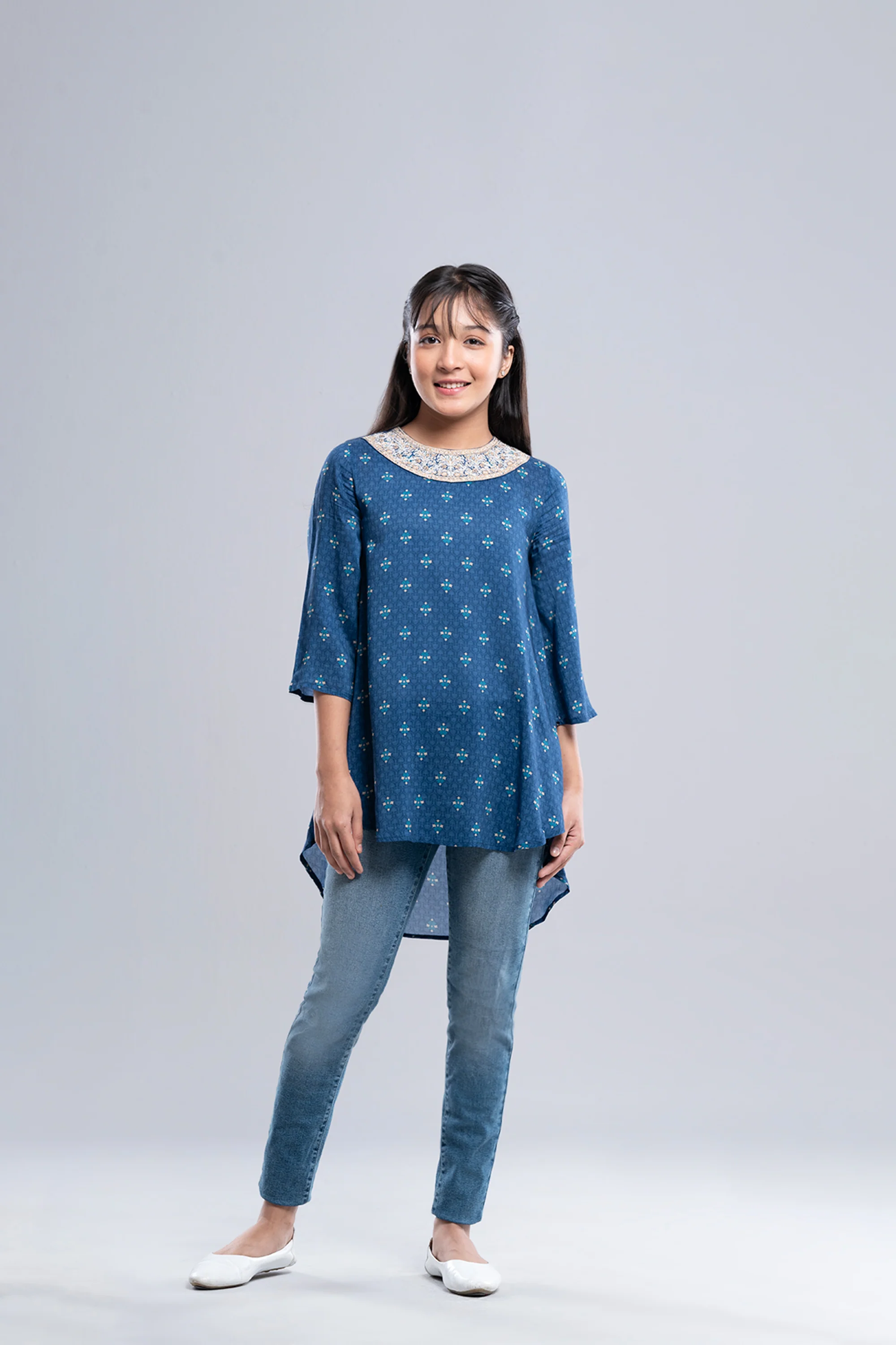 Junior Girls' Ethnic Frock (10-14 Years) - Image 2