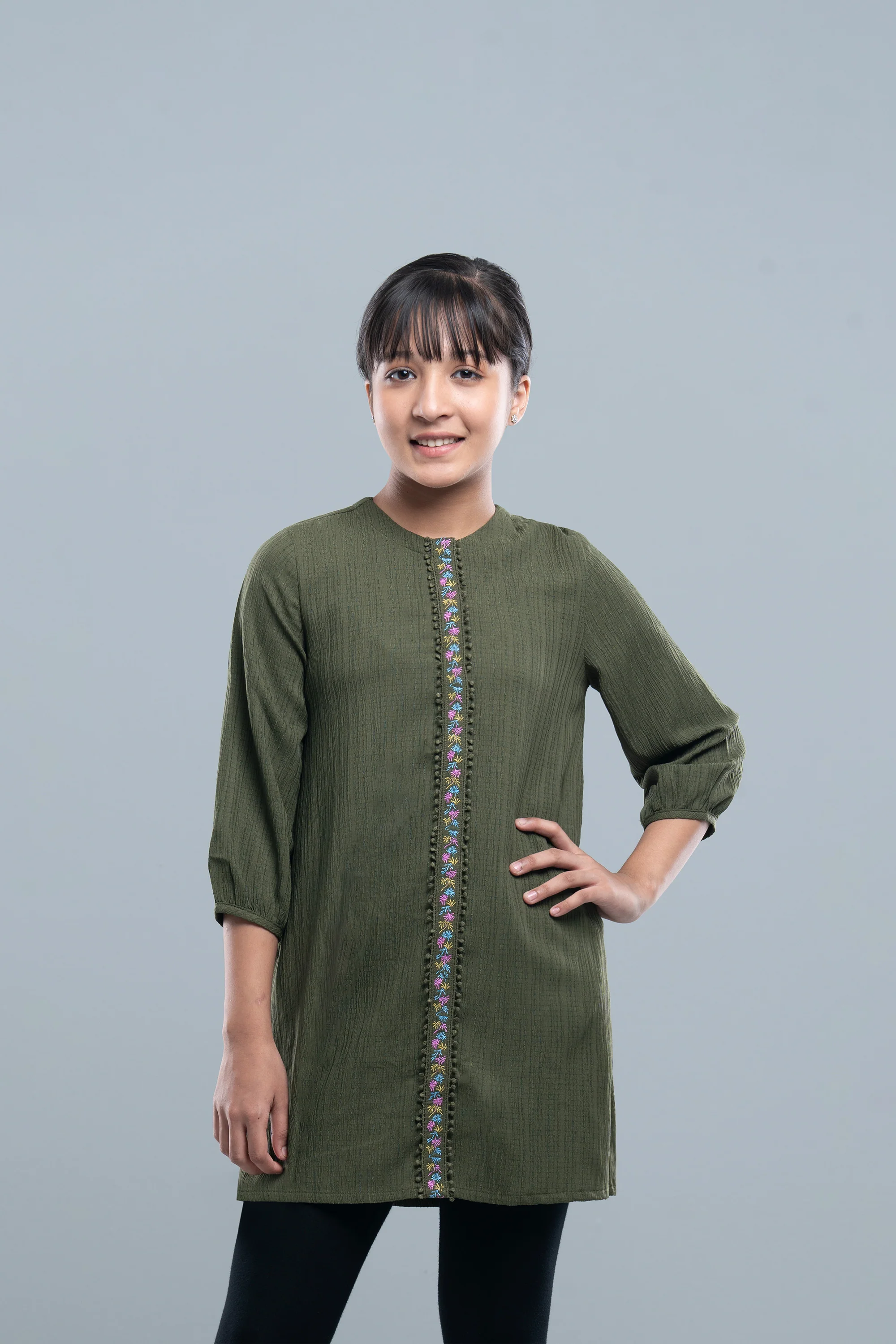 Junior Girls' Ethnic Frock (10-14 Years) - Image 2
