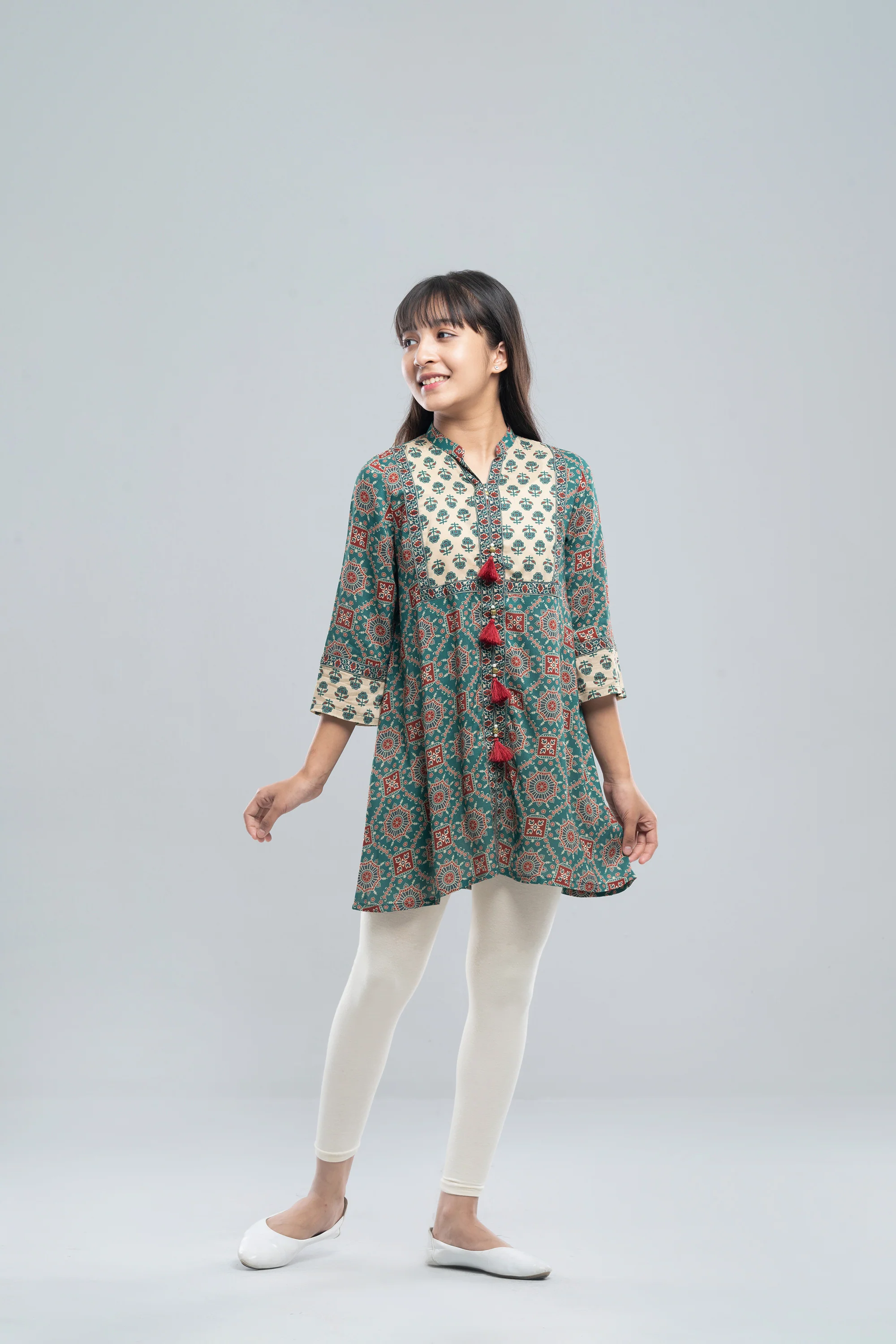 Junior Girls' Ethnic Frock (10-14 Years) - Image 6