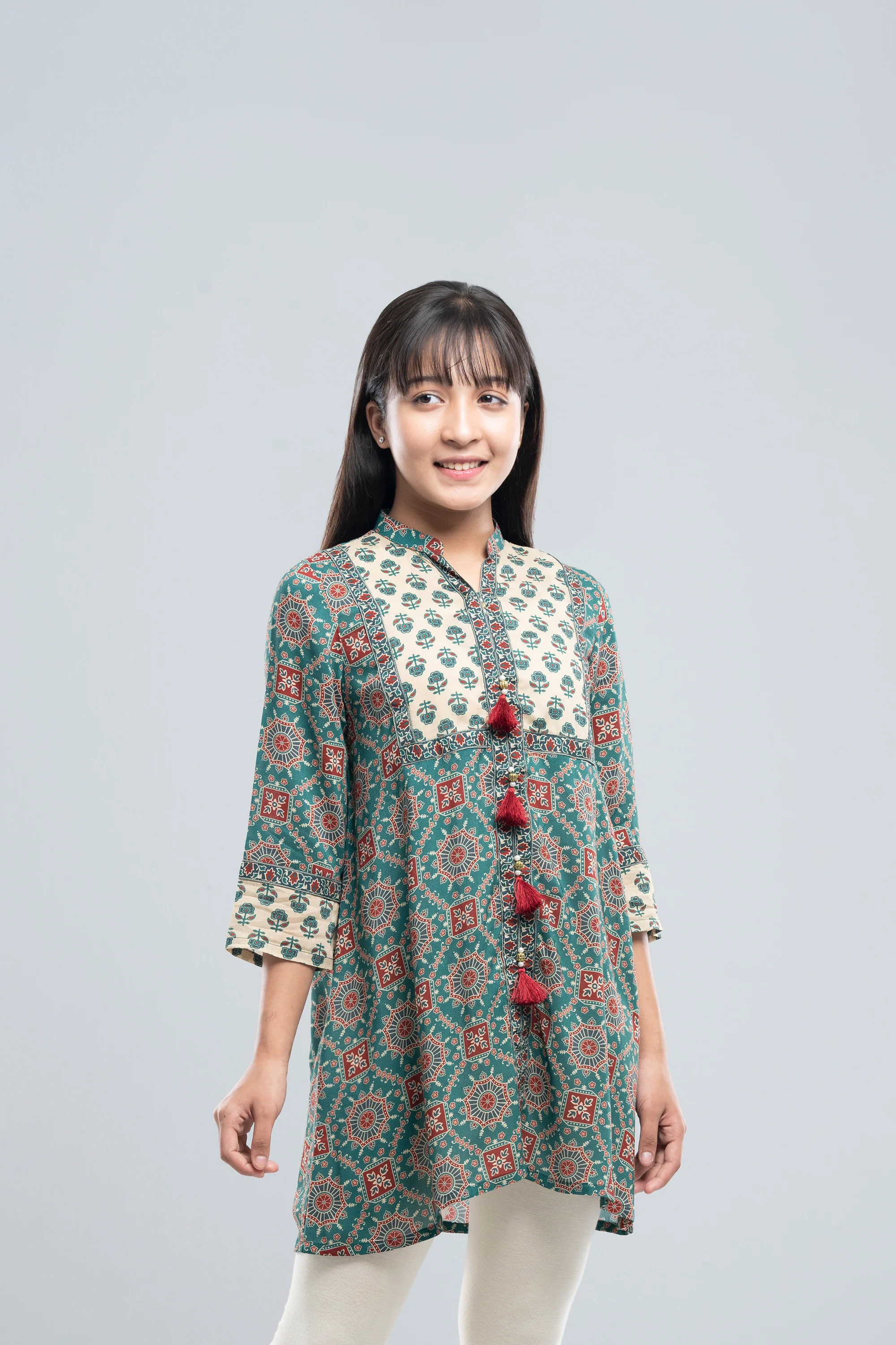 Junior Girls' Ethnic Frock (10-14 Years) - Image 7