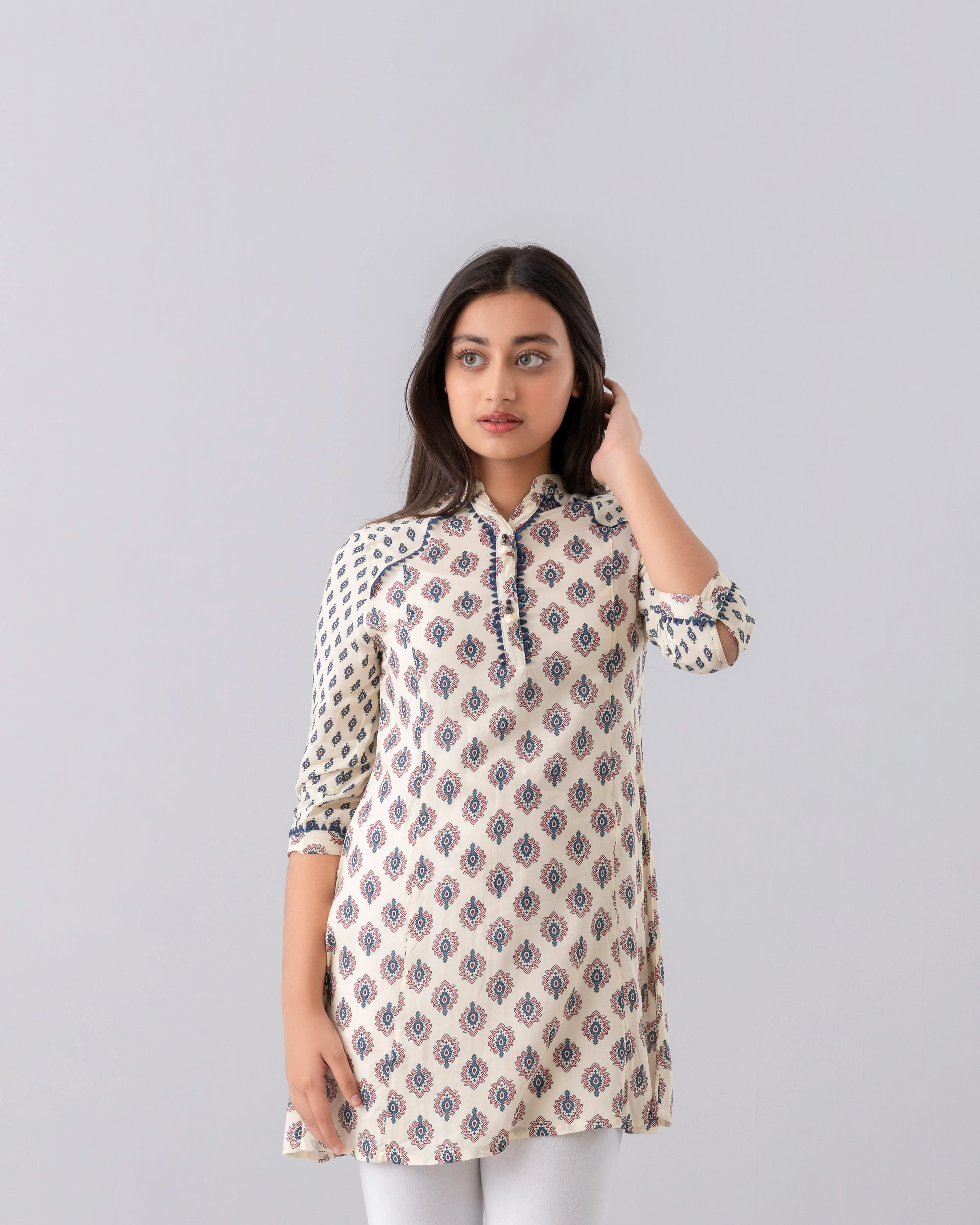 Junior Girls' Ethnic Frock (10-14 Years) - Image 8
