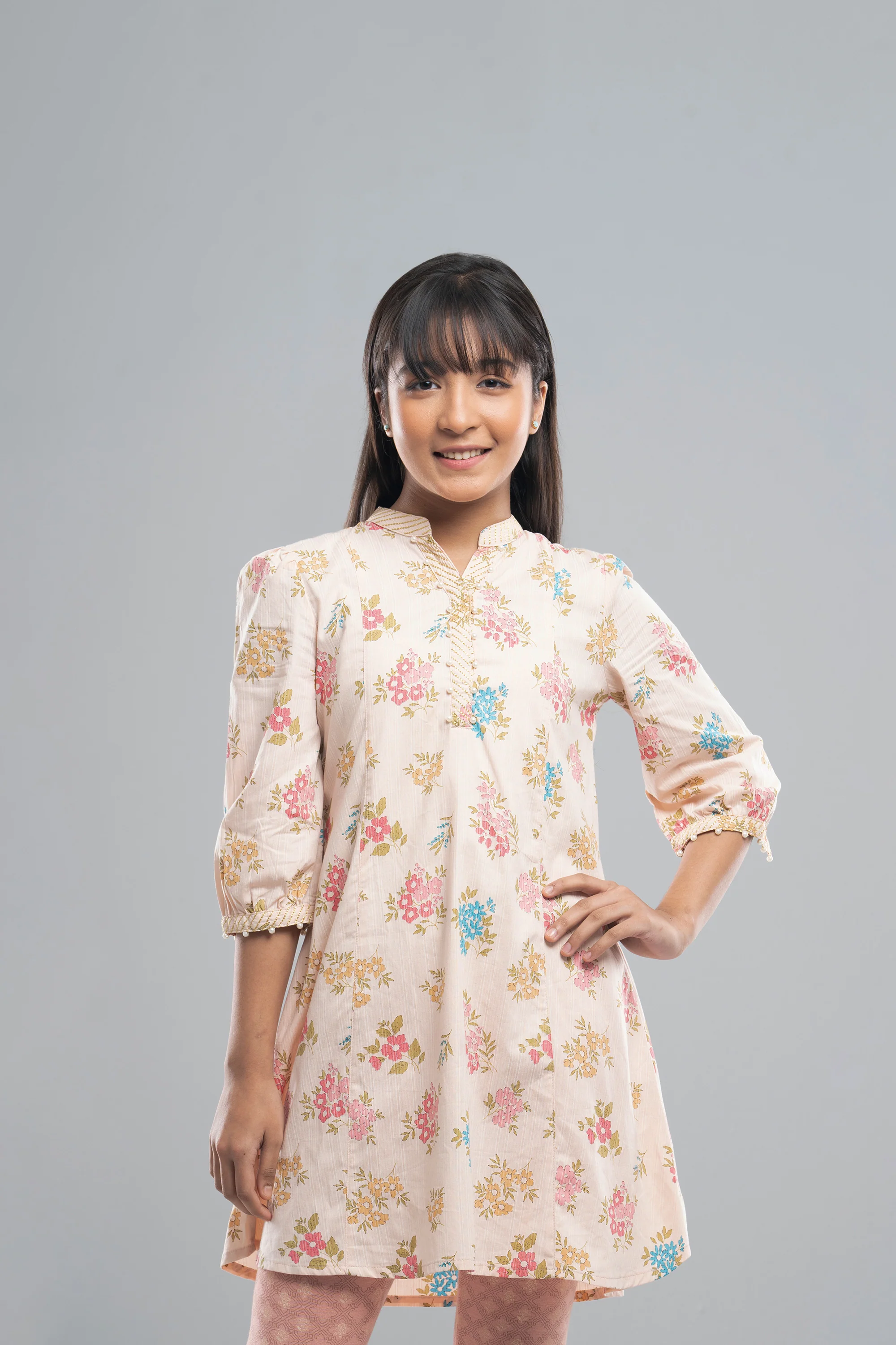 Junior Girls' Ethnic Frock (10-14 Years) - Image 2