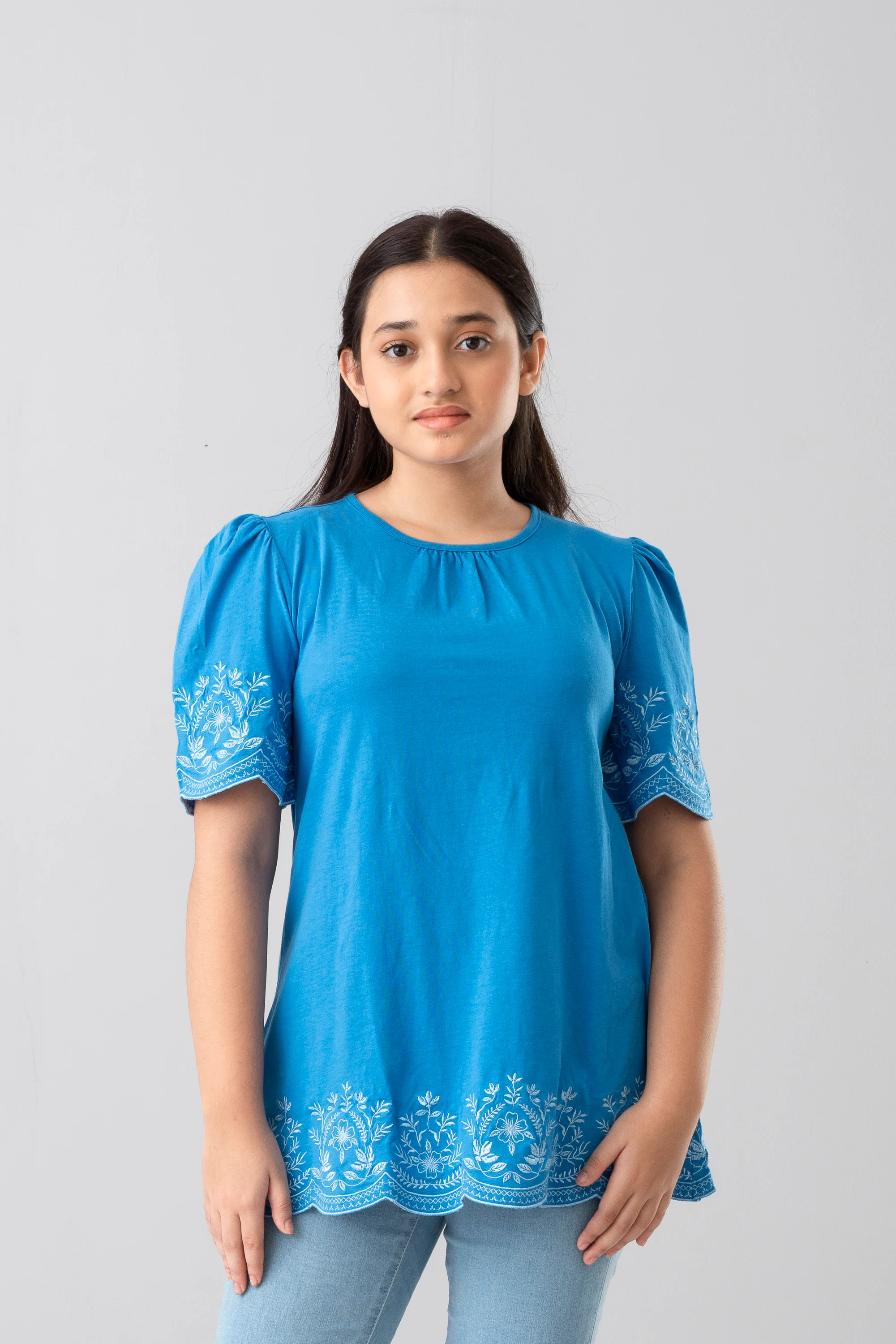 Junior Girls Knit Fashion Top (10-14 Years) - Image 2