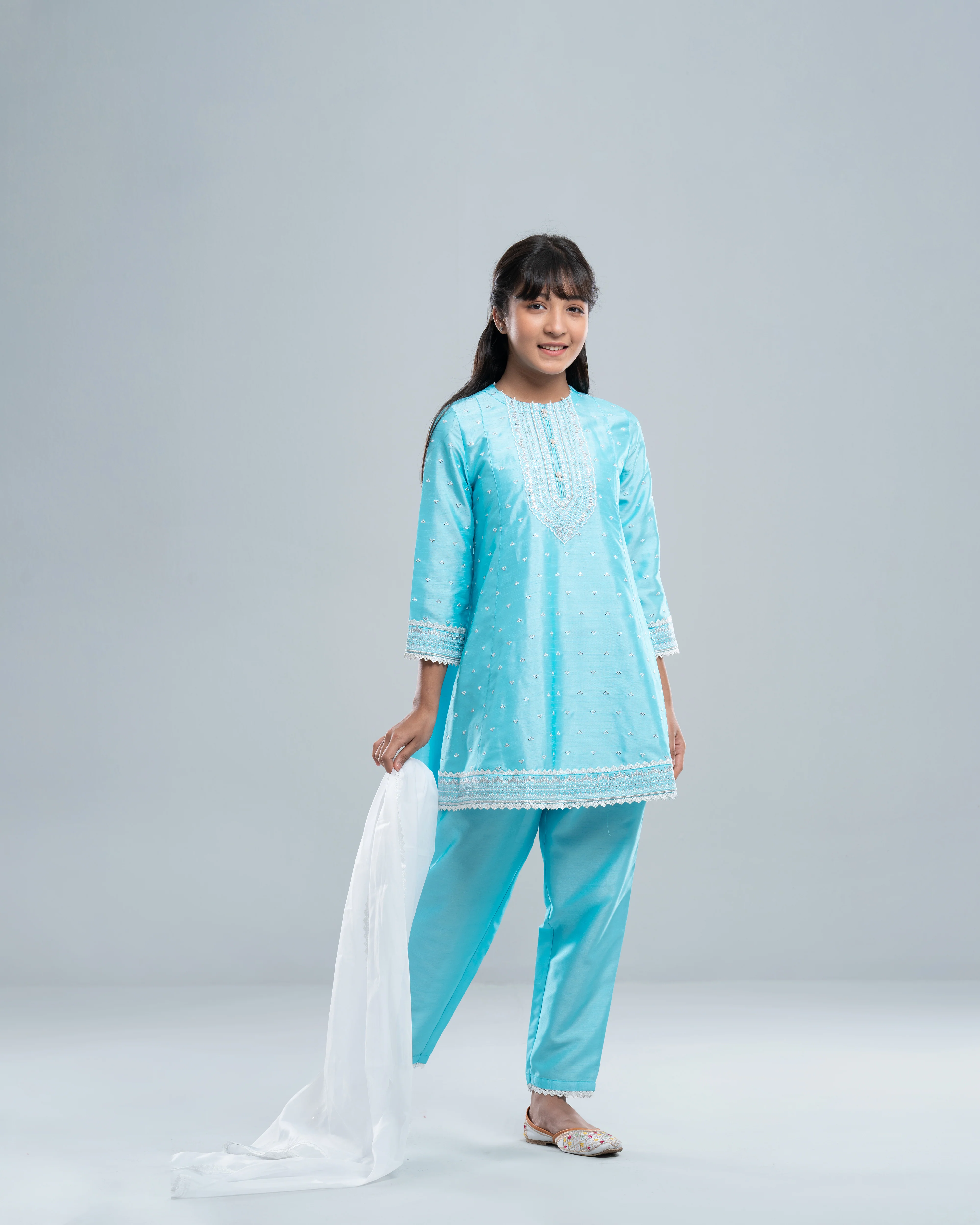 Princess Ethnic Partywear Set (10-14 Years) - Image 3