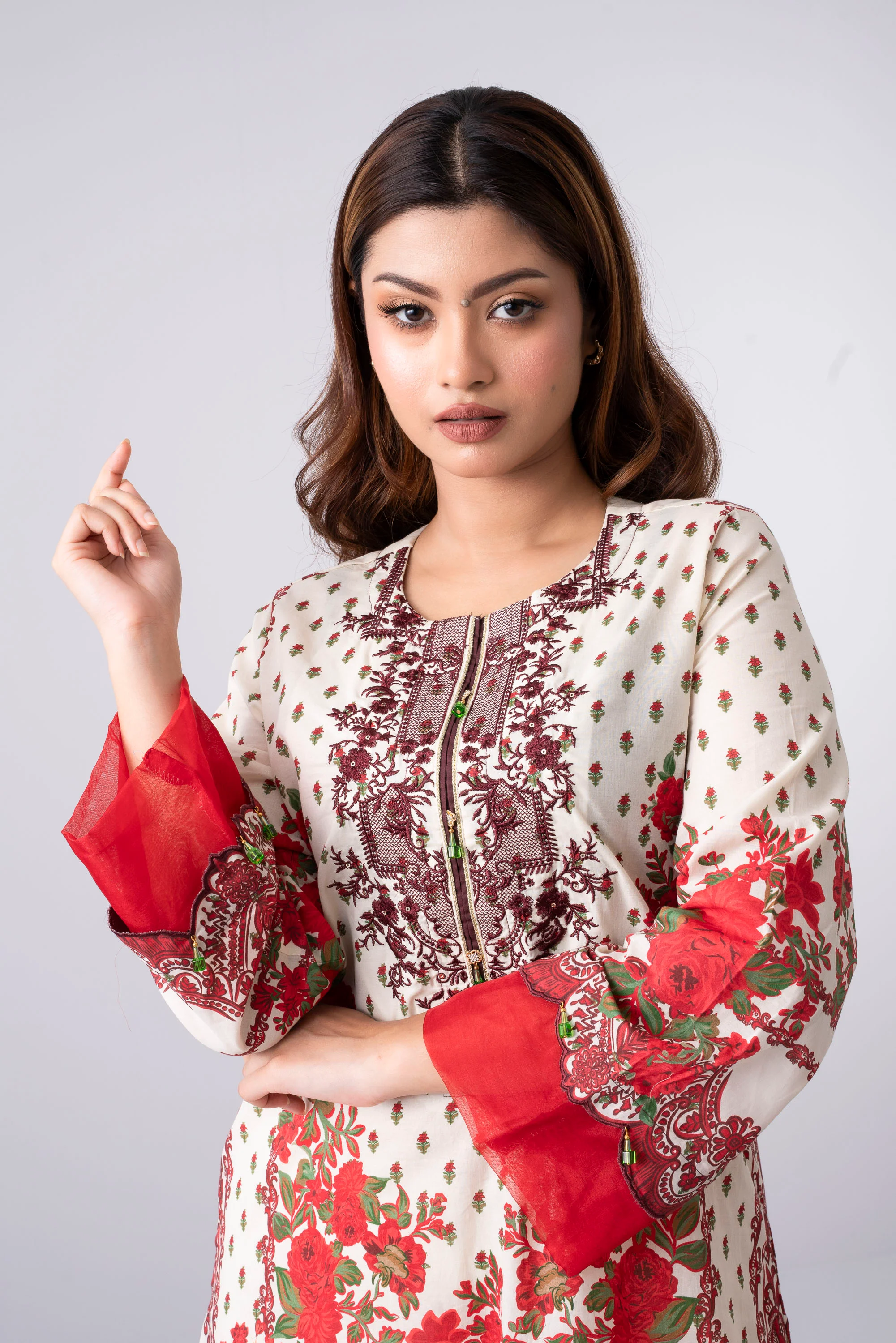 Smart Fit Printed Two-Piece Lawn with Cotton Dupatta - Image 5