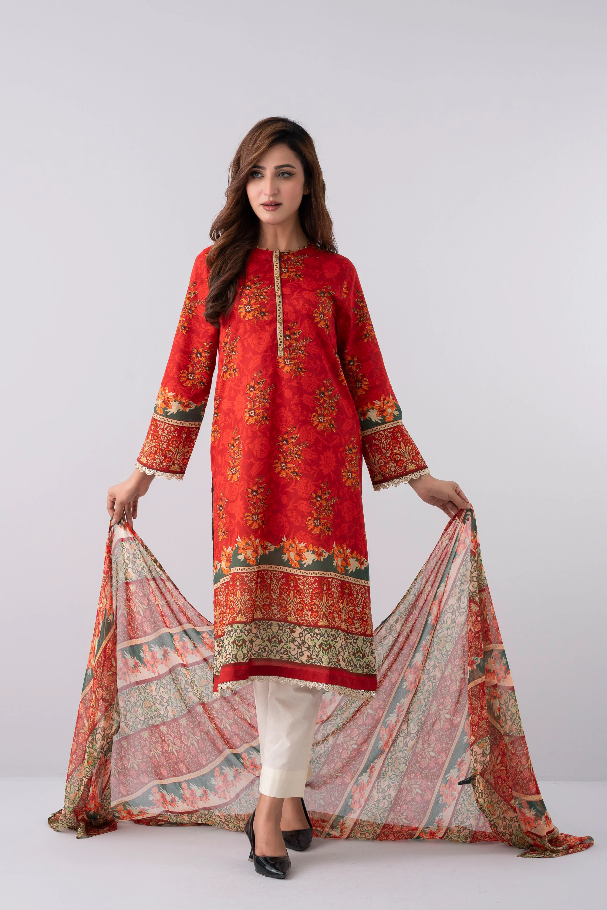 Smart Fit Printed Two-Piece Lawn - Image 7