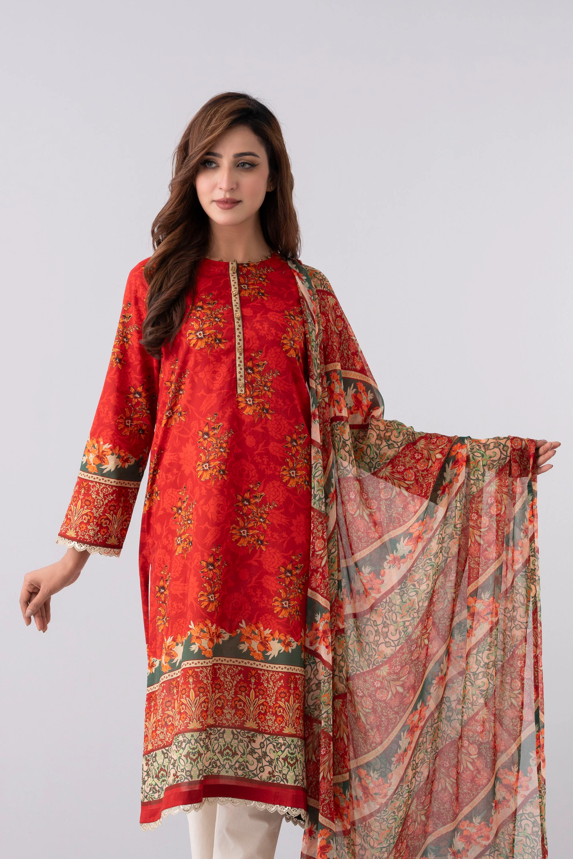 Smart Fit Printed Two-Piece Lawn - Image 8
