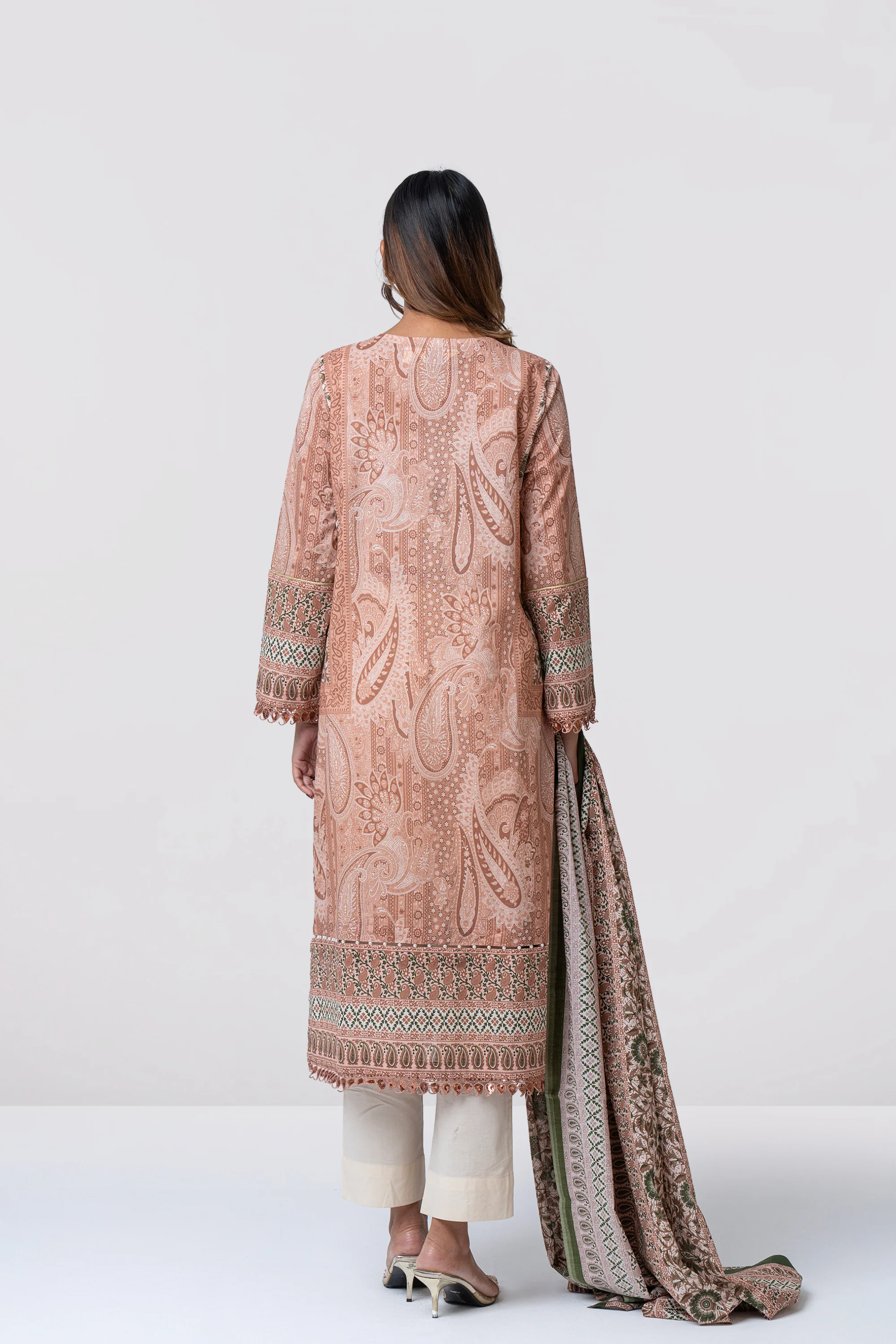 Smart Fit Embroidered and Printed Two-Piece Lawn - Image 4