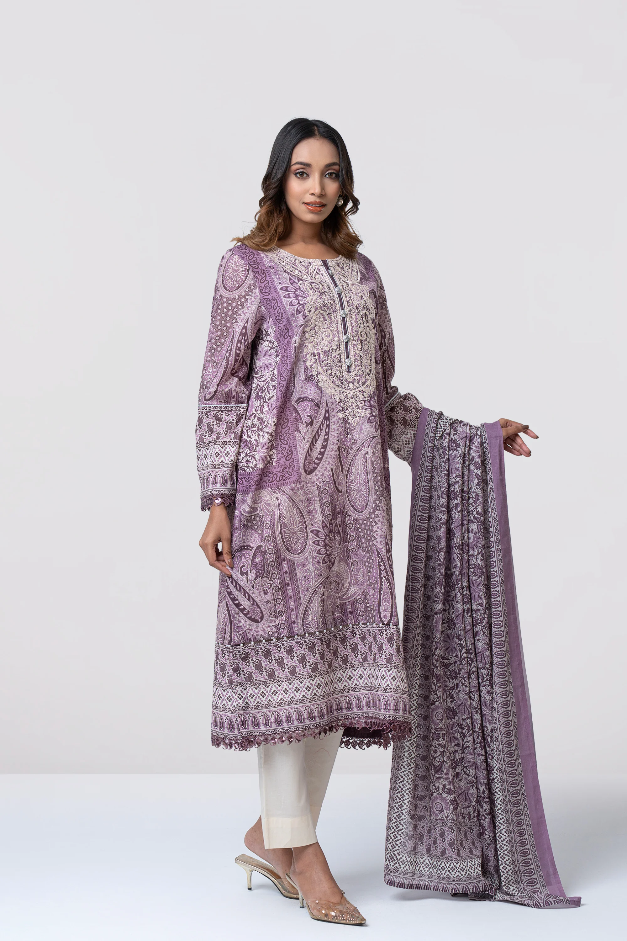 Smart Fit Embroidered and Printed Two-Piece Lawn - Image 8