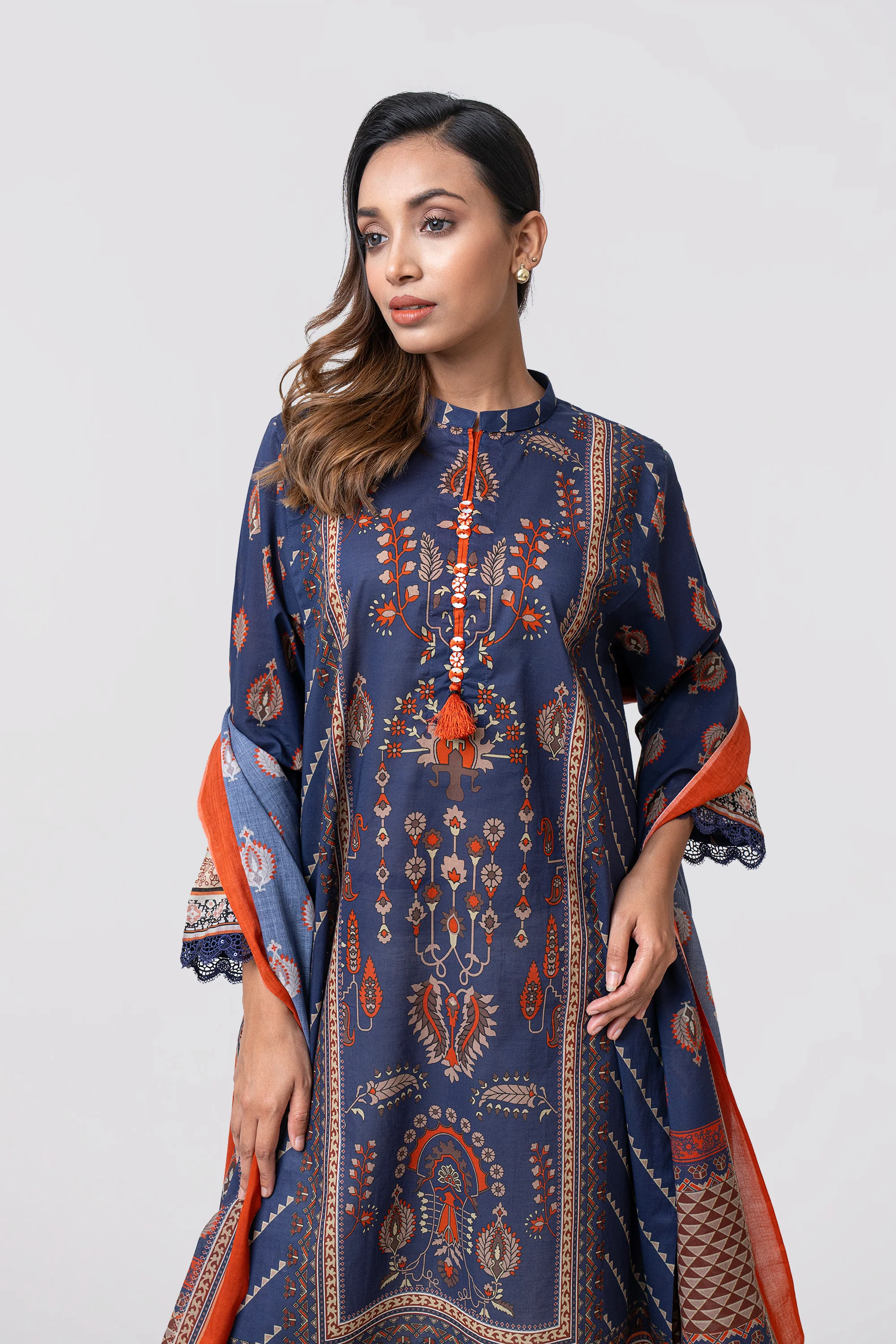 Relaxed Fit Printed Two-Piece Lawn - Image 13