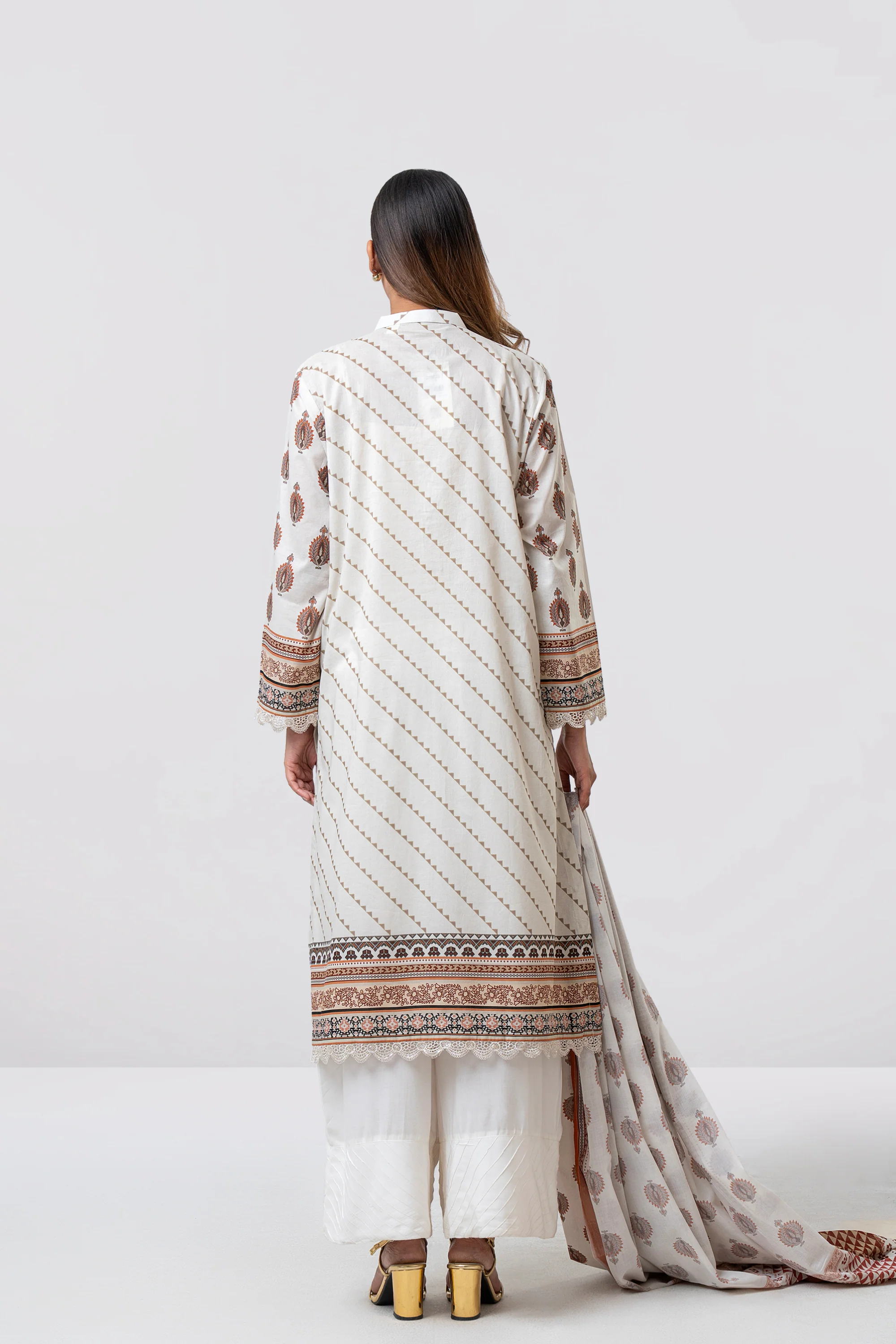 Relaxed Fit Printed Two-Piece Lawn - Image 6