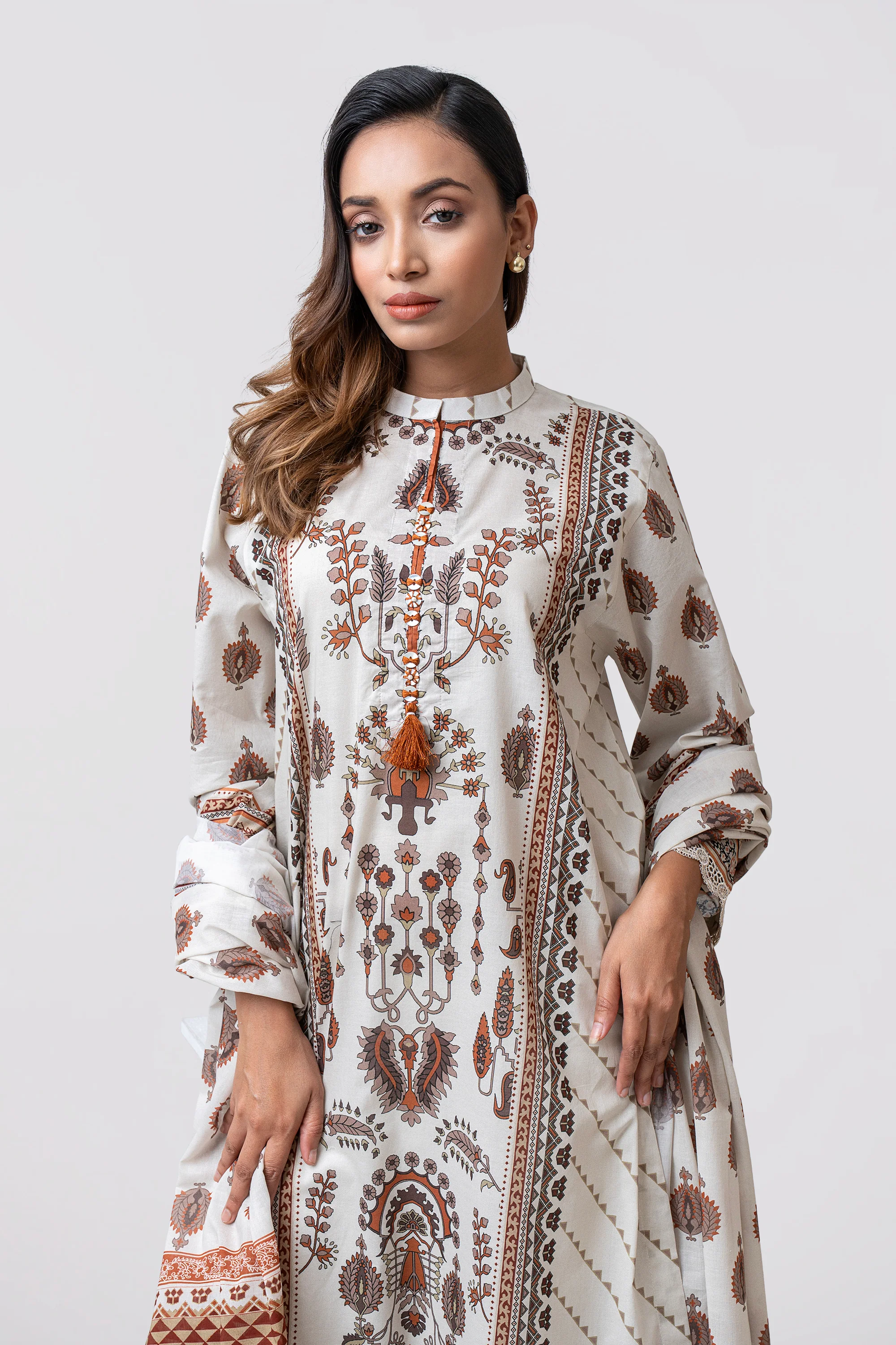 Relaxed Fit Printed Two-Piece Lawn - Image 7