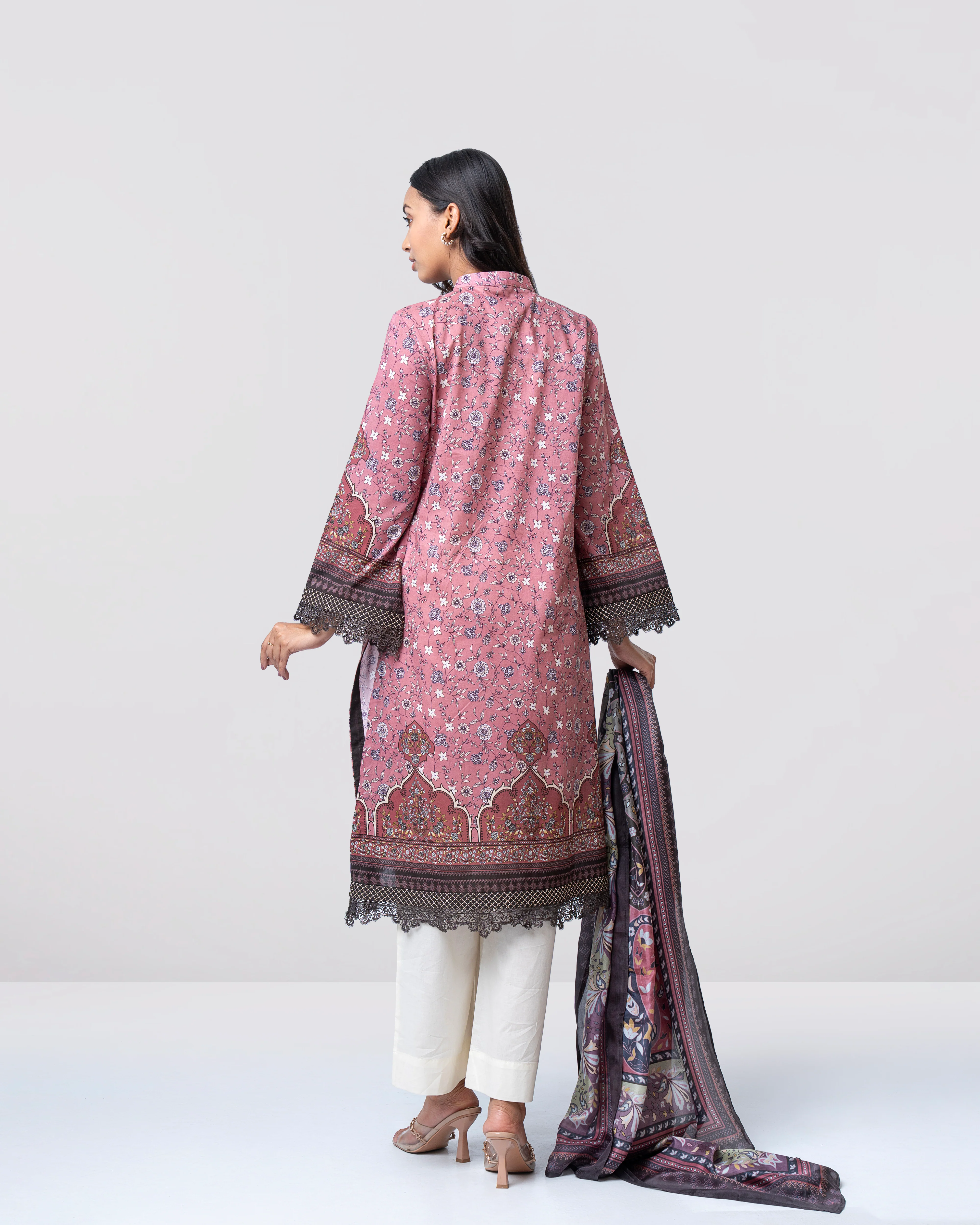 Smart Fit Printed Two-Piece Lawn with Silk Dupatta - Image 3