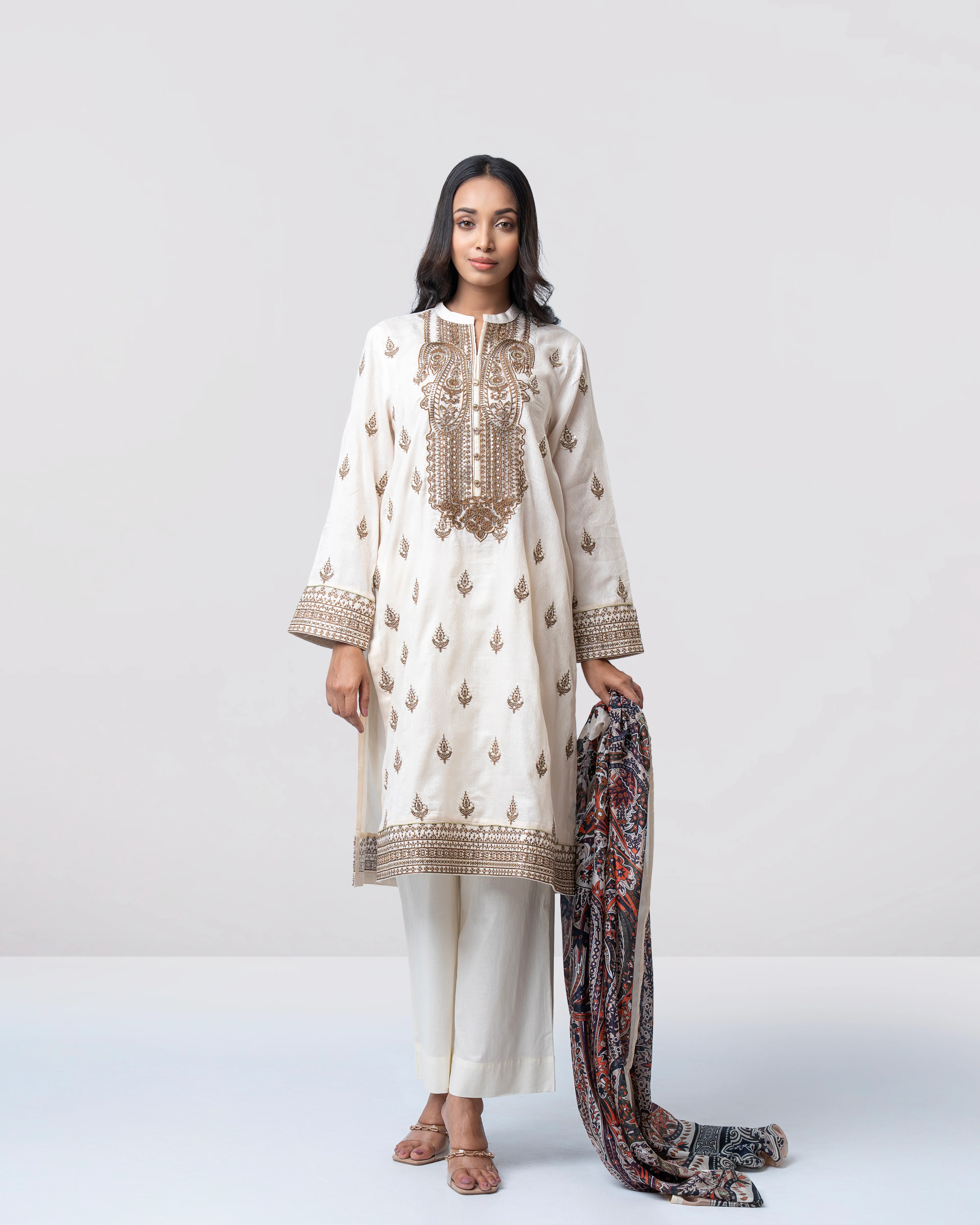 Smart Fit Printed Two-Piece Lawn with Silk Dupatta - Image 8