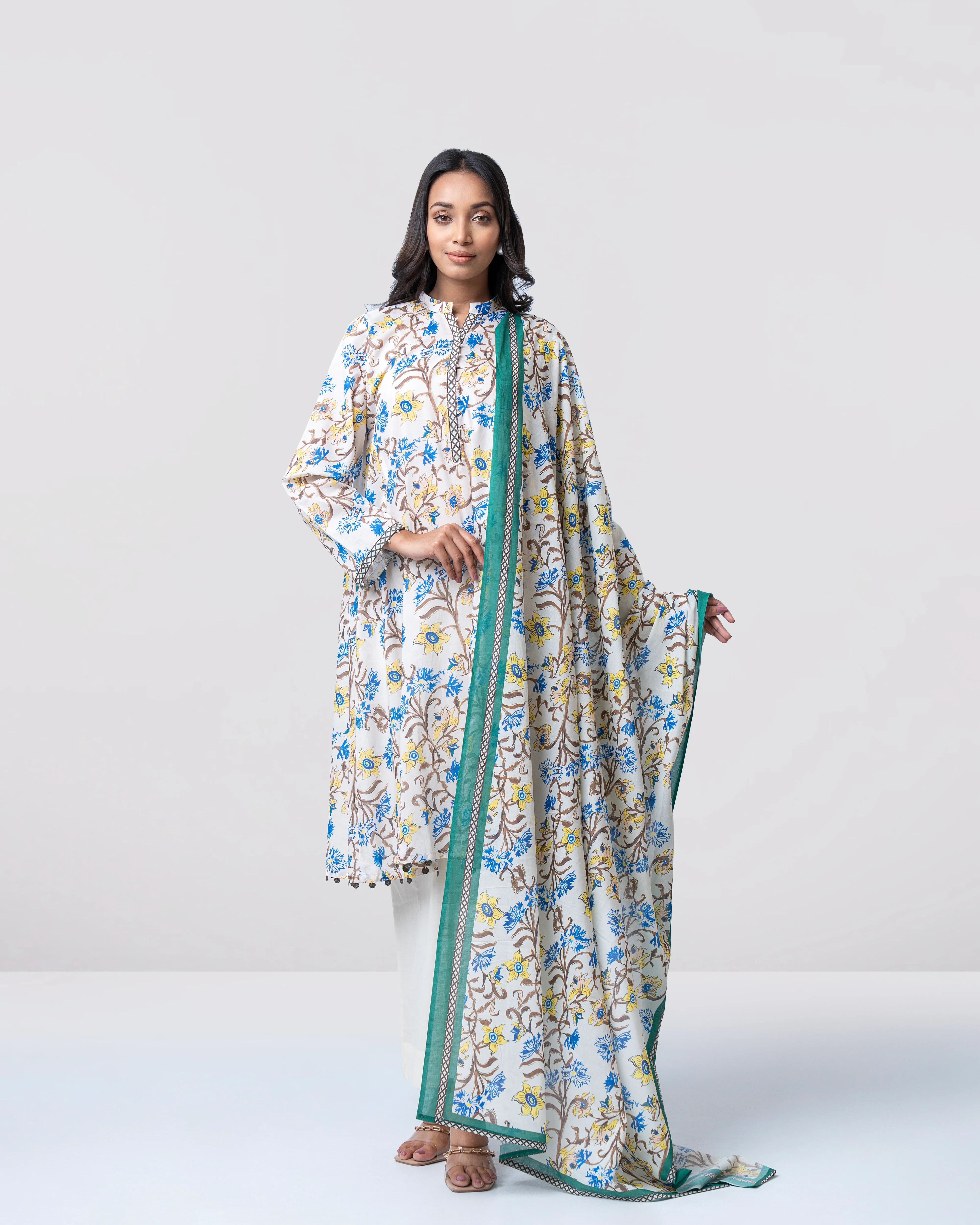 Relaxed Fit Printed Two-Piece Lawn