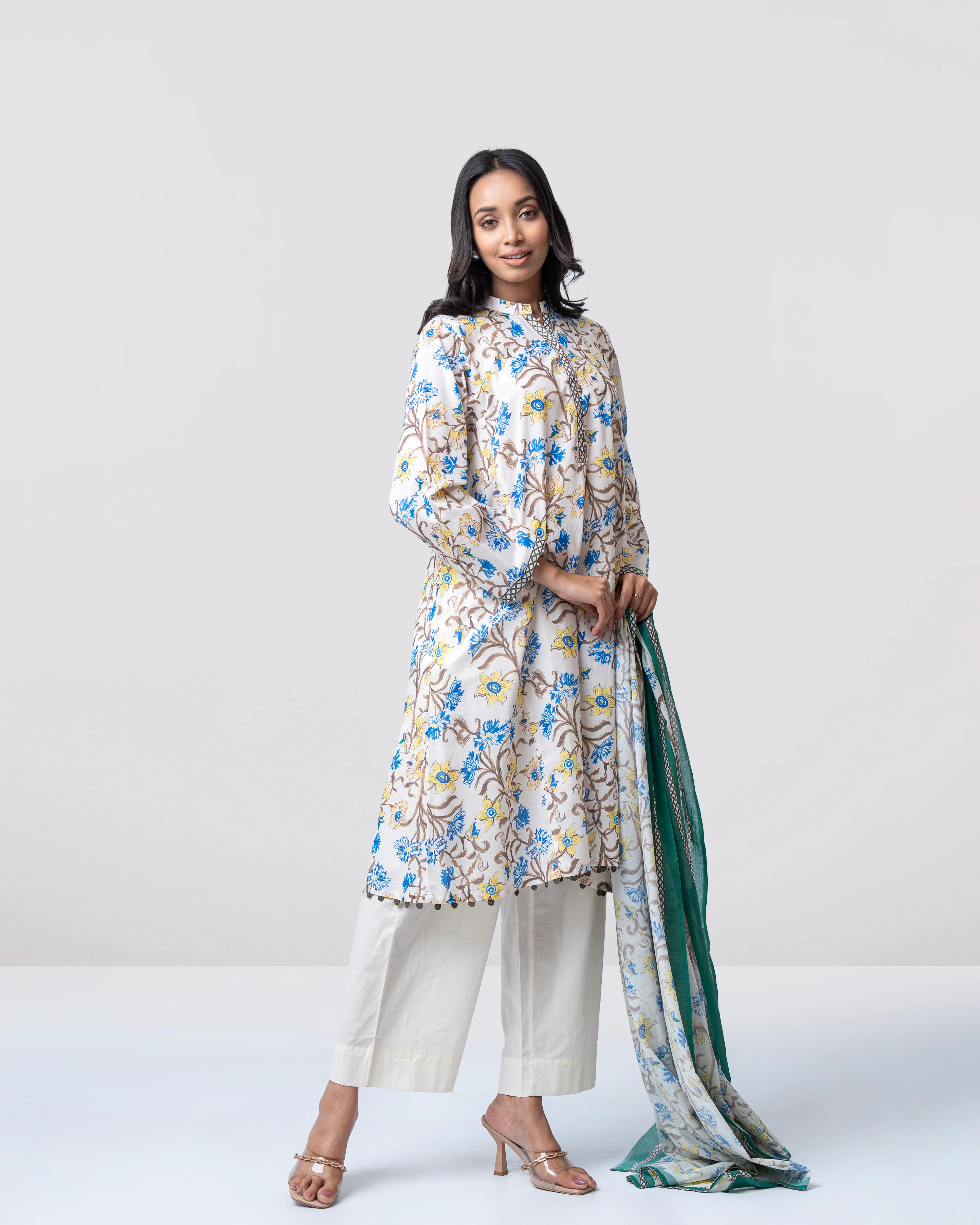 Relaxed Fit Printed Two-Piece Lawn - Image 3