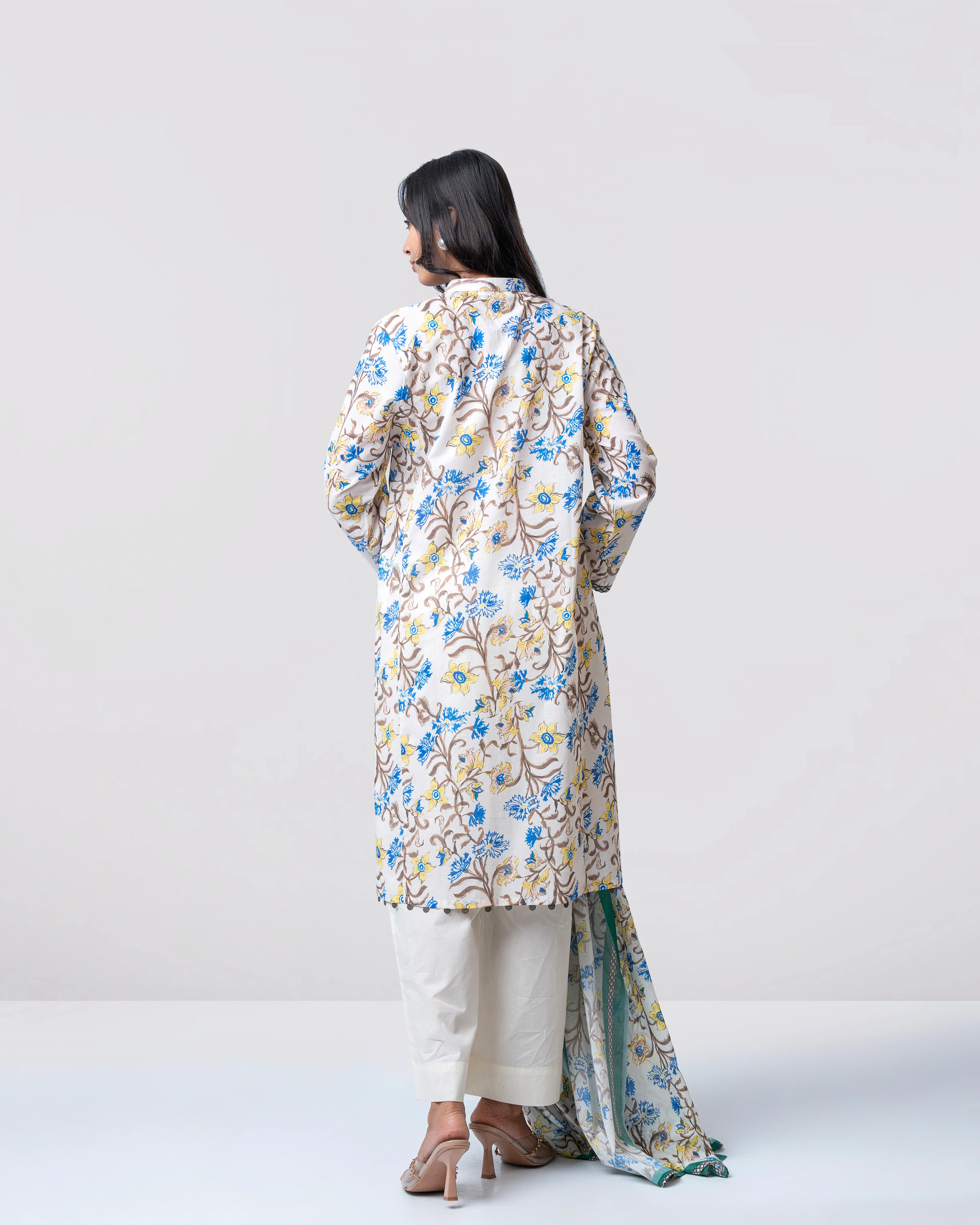 Relaxed Fit Printed Two-Piece Lawn - Image 4
