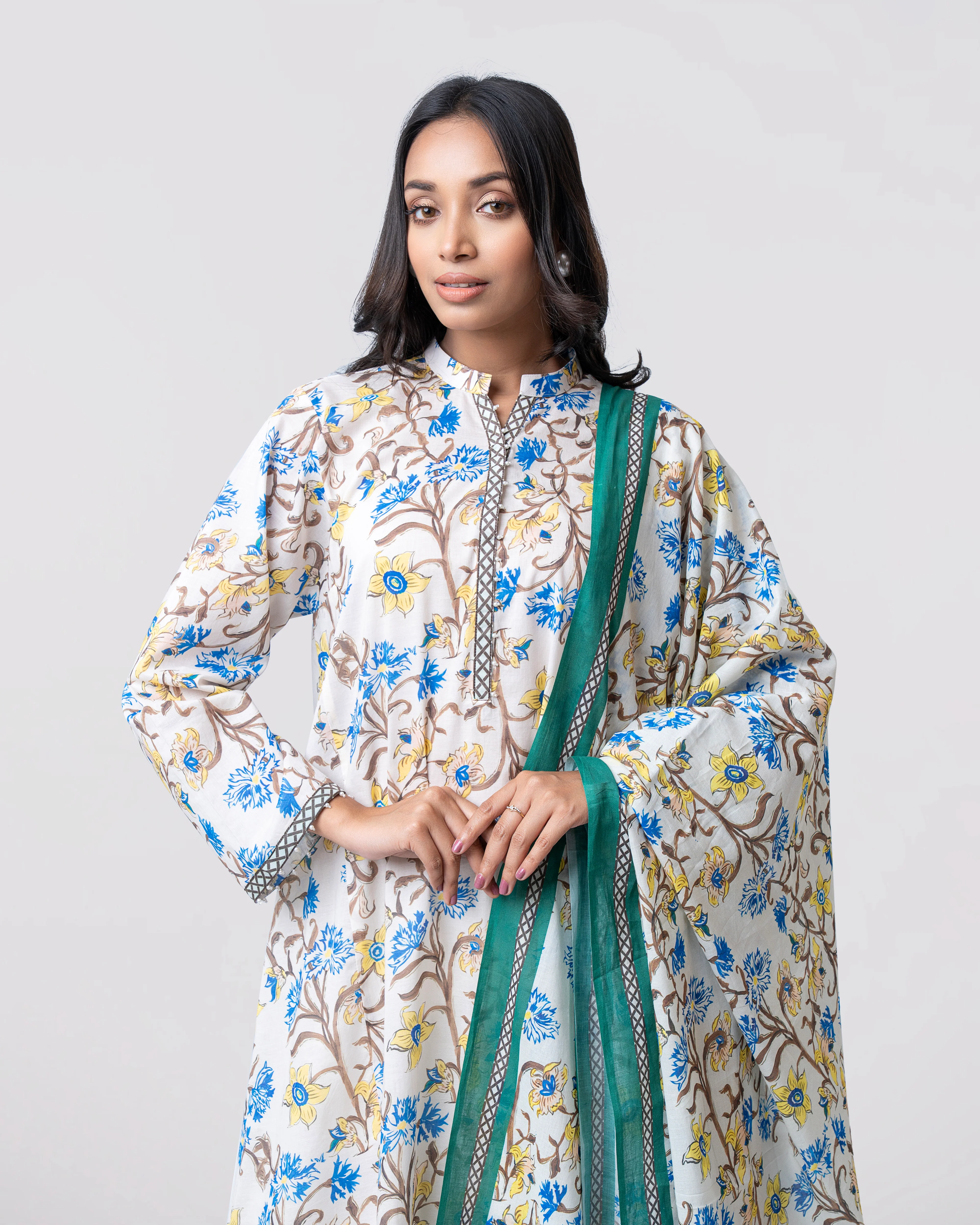 Relaxed Fit Printed Two-Piece Lawn - Image 5