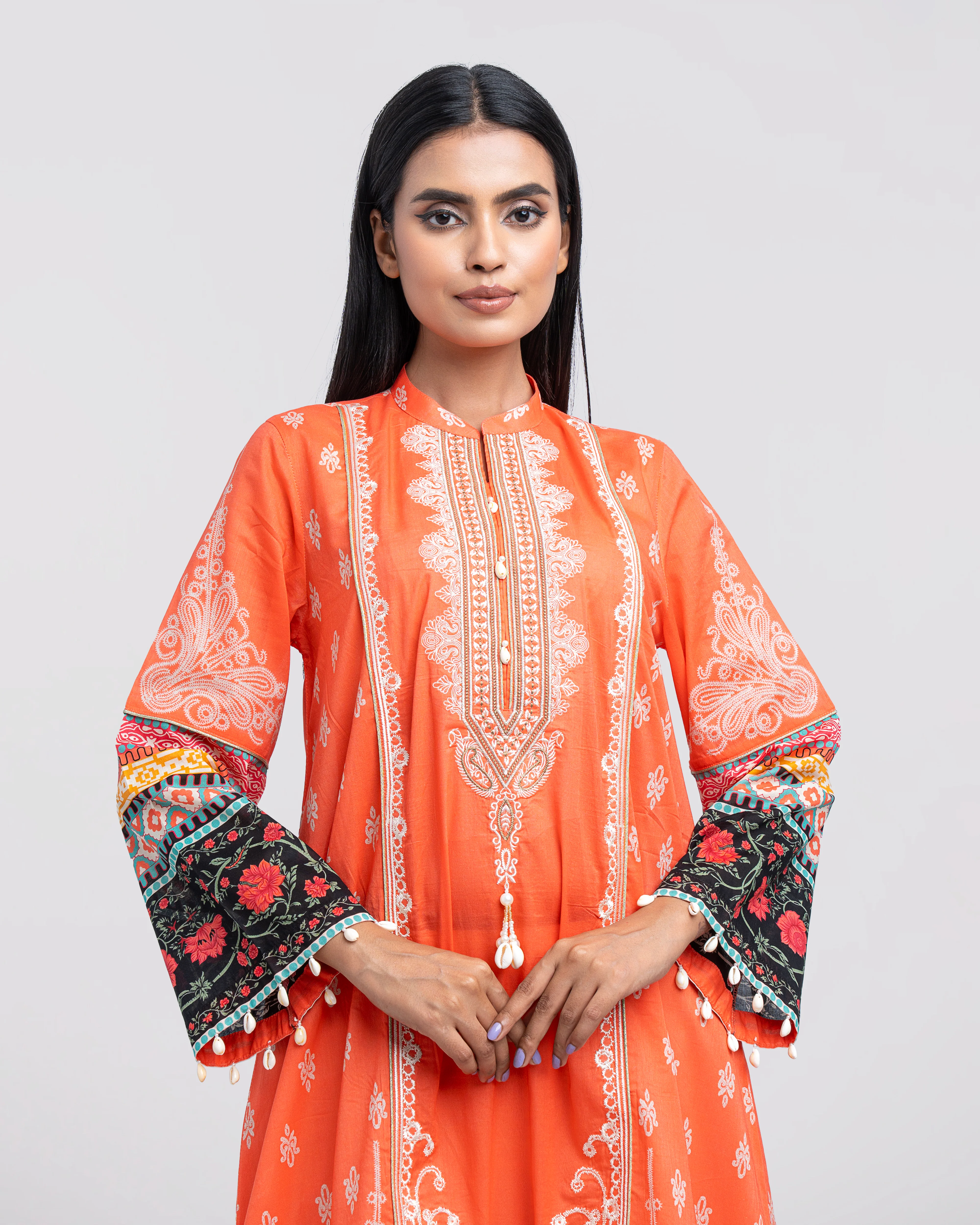 Smart Fit Printed Two-Piece Lawn with Chiffon Dupatta - Image 6