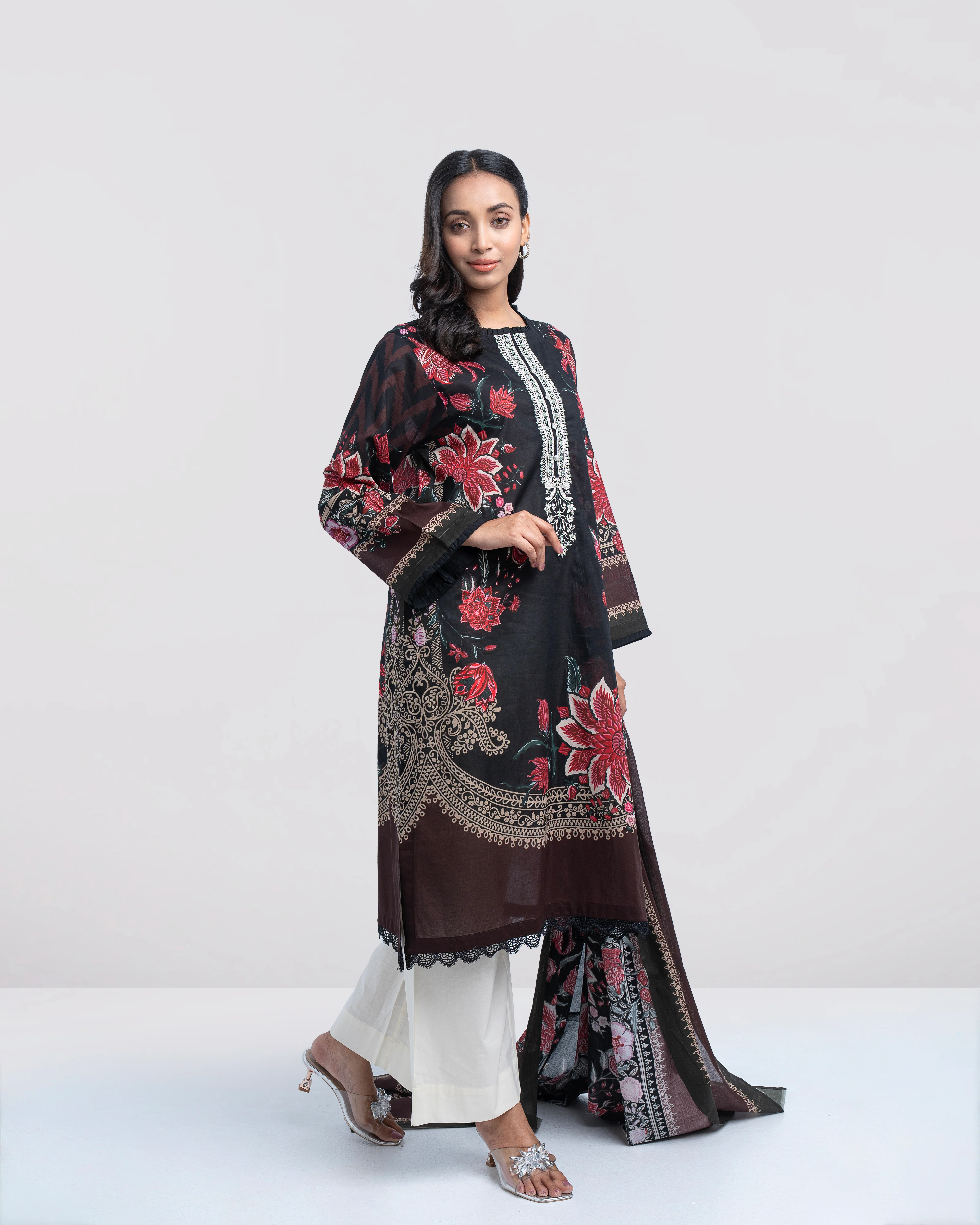 Relaxed fit Printed Two-Piece Lawn - Image 10