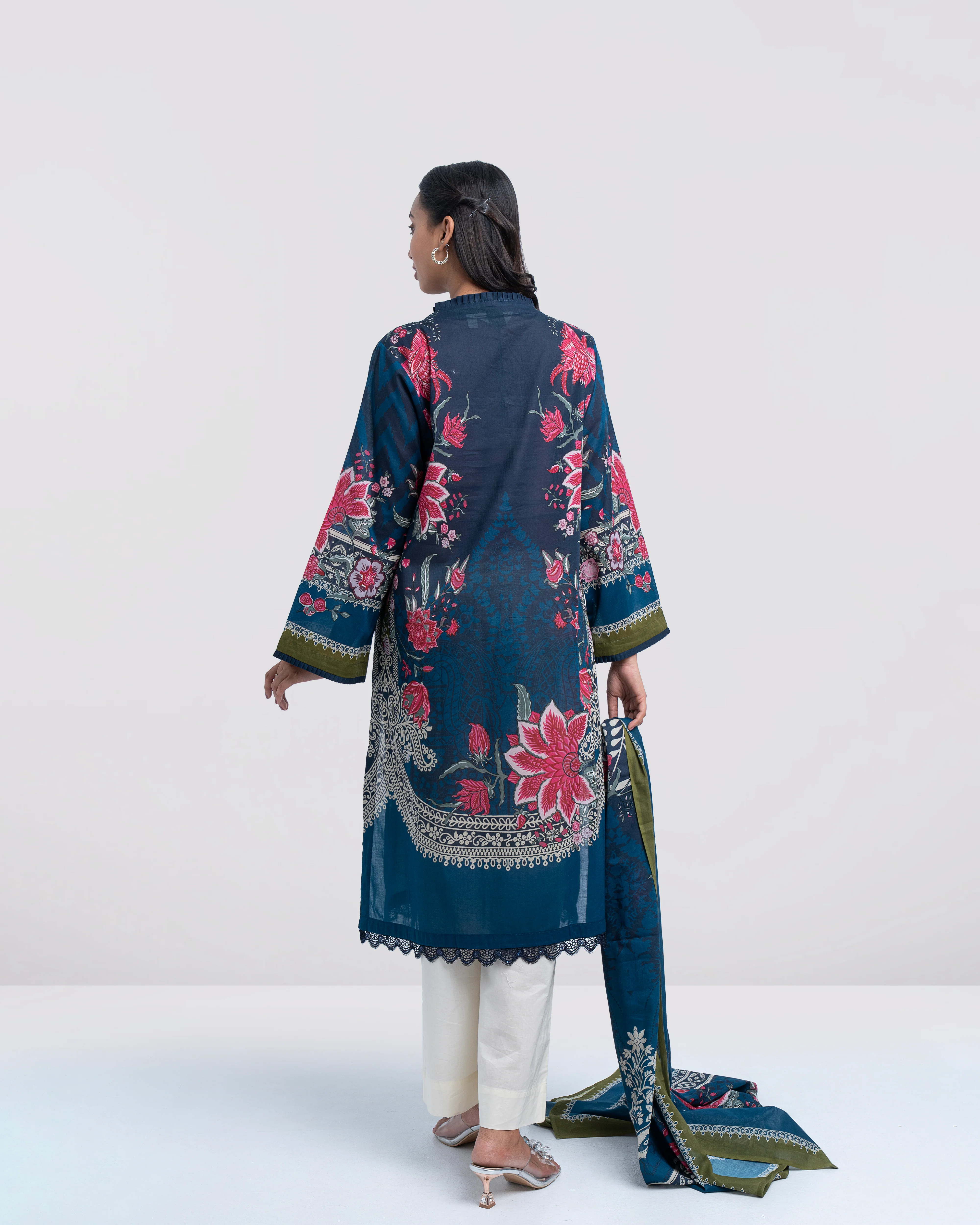 Relaxed fit Printed Two-Piece Lawn - Image 4