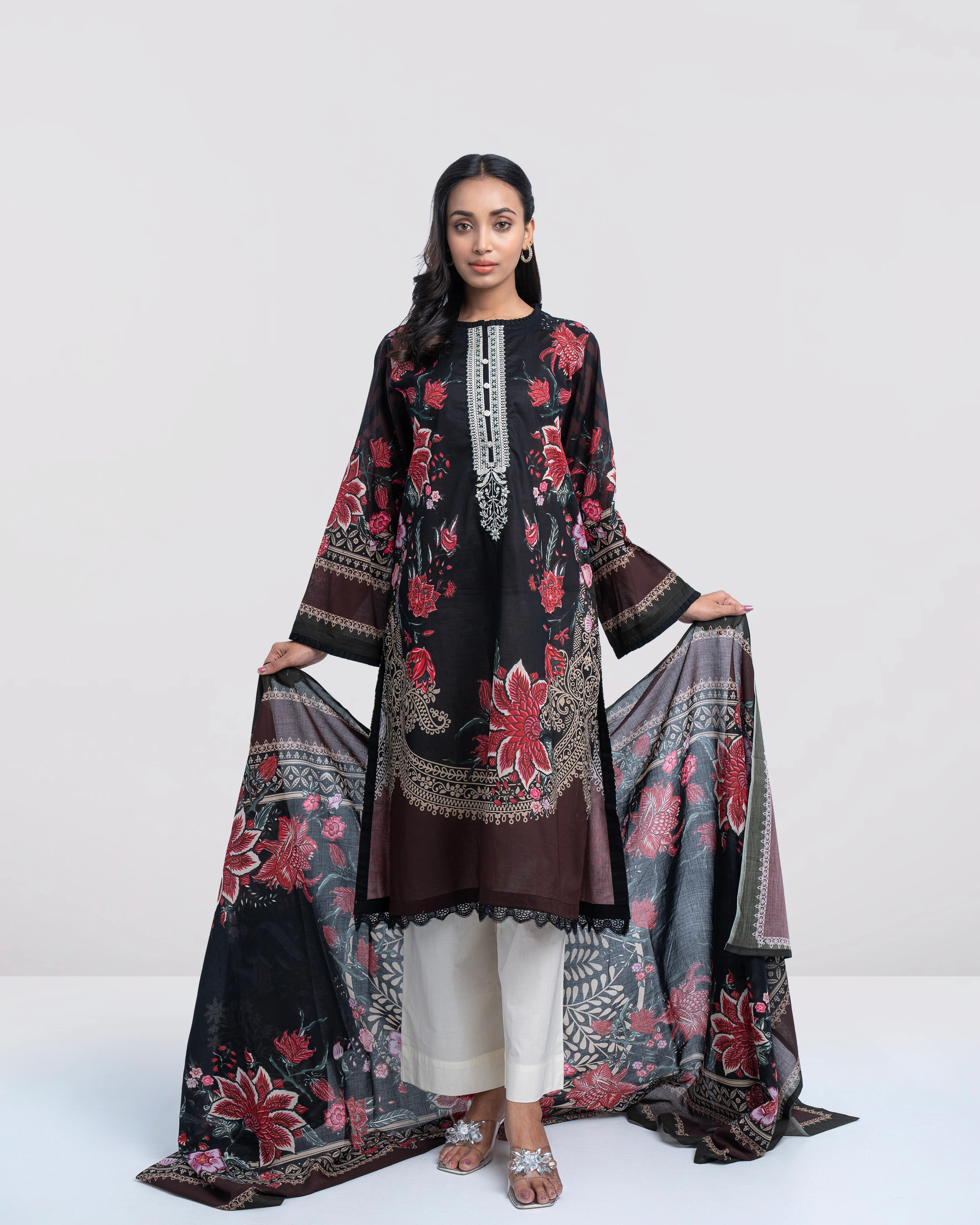 Relaxed fit Printed Two-Piece Lawn - Image 7