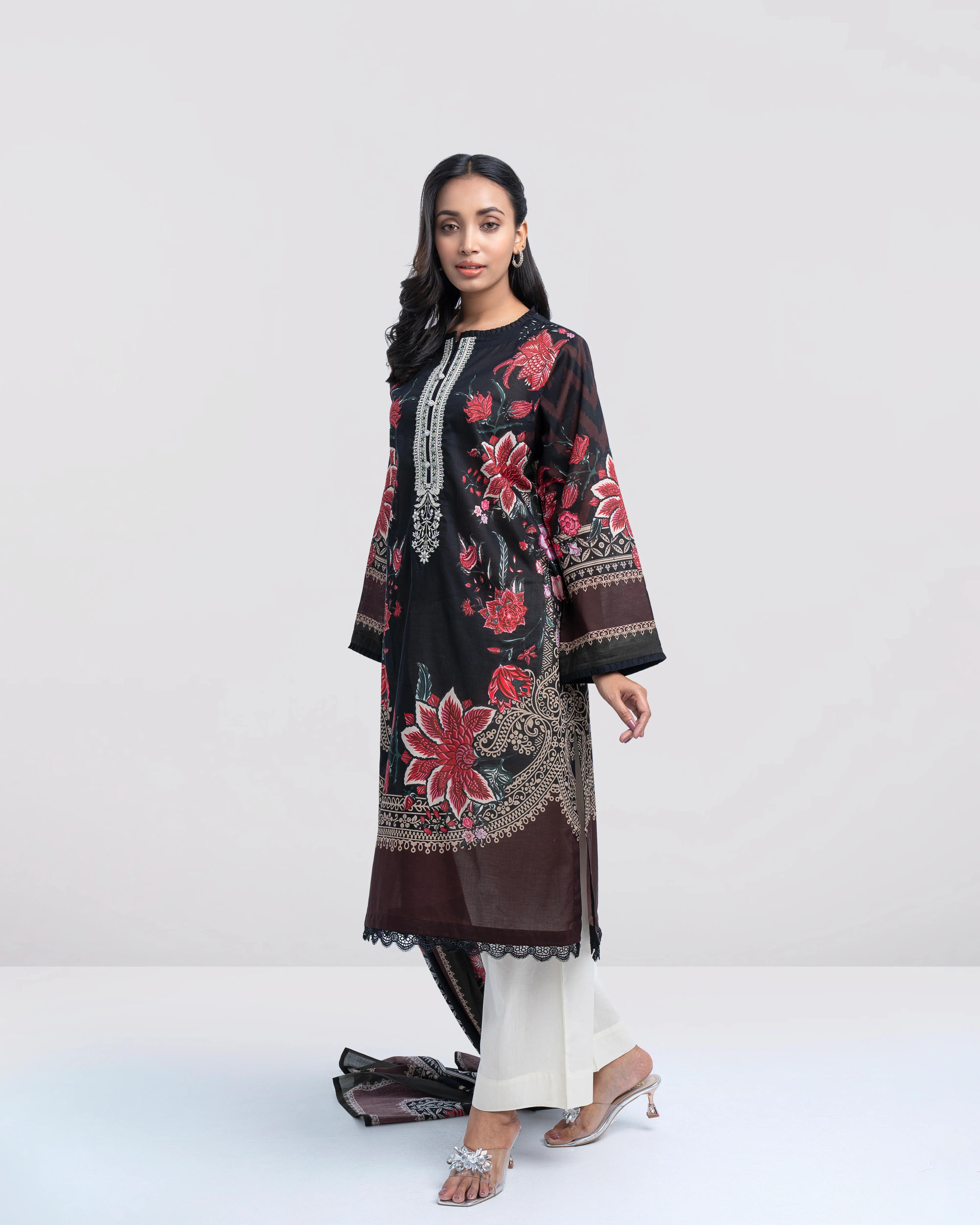 Relaxed fit Printed Two-Piece Lawn - Image 9
