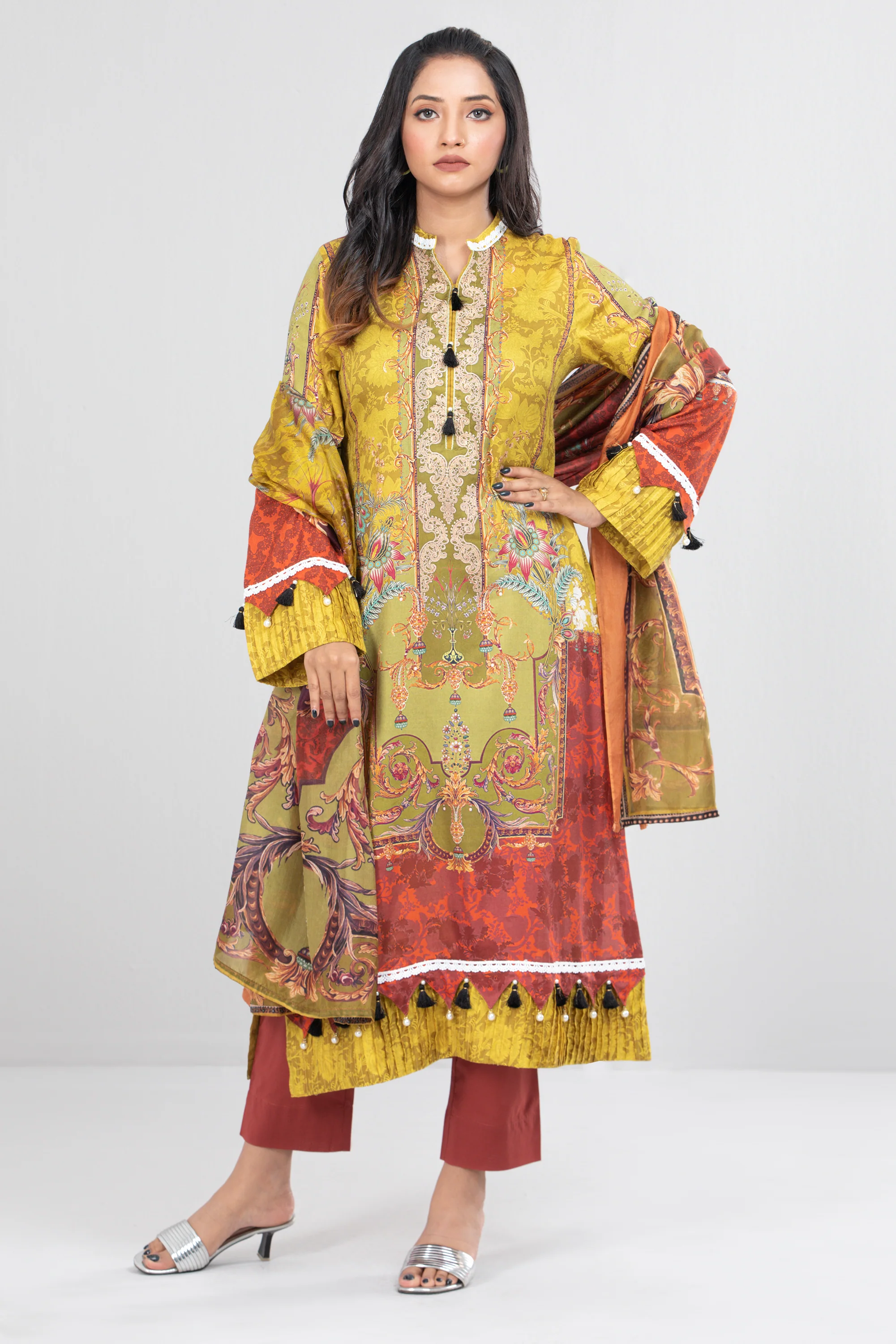Smart Fit Printed Three Piece Lawn