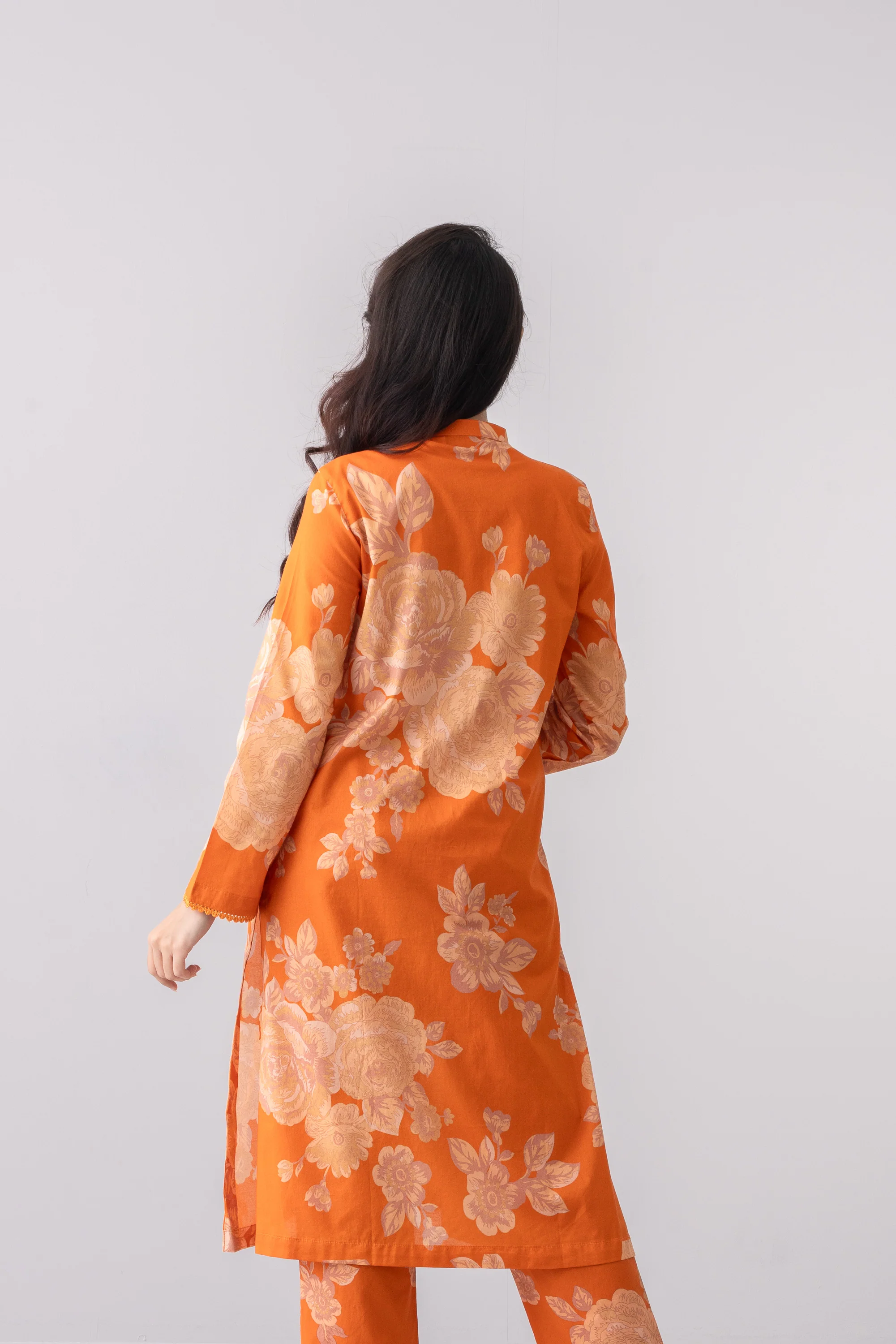 Digital Printed Three-Piece Lawn with Organza Dupatta - Image 8