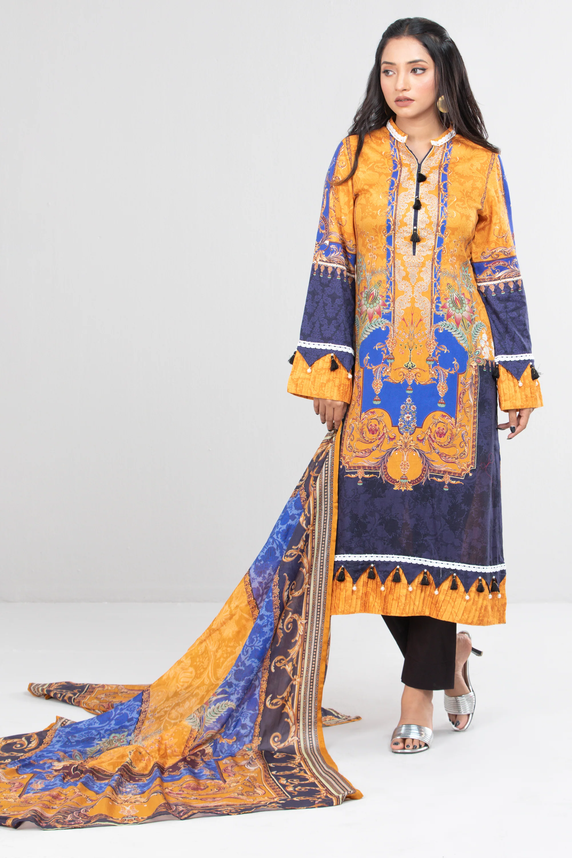 Smart Fit Printed Three Piece Lawn - Image 12