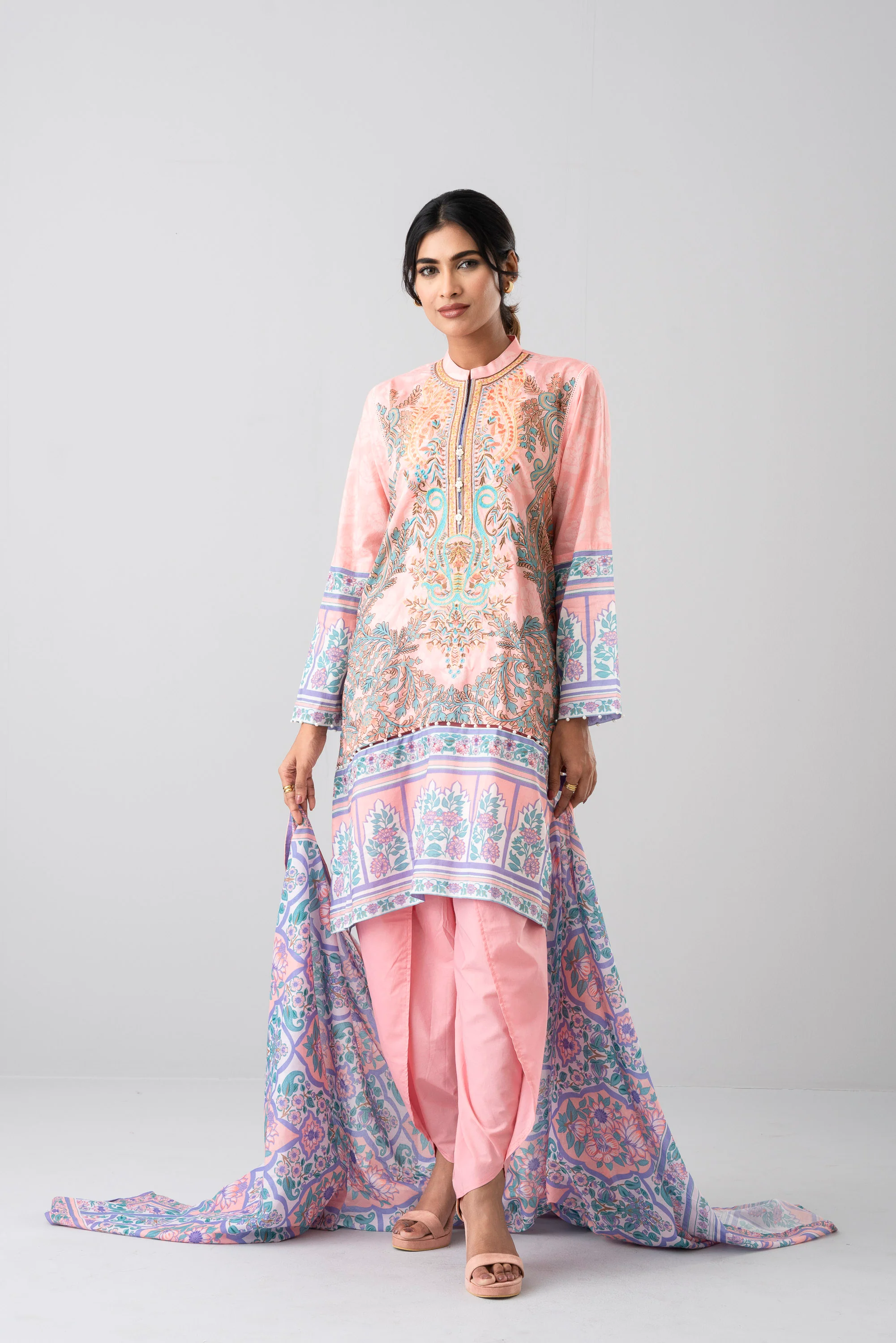 Three-Piece Printed Semi-Formal Lawn - Image 7
