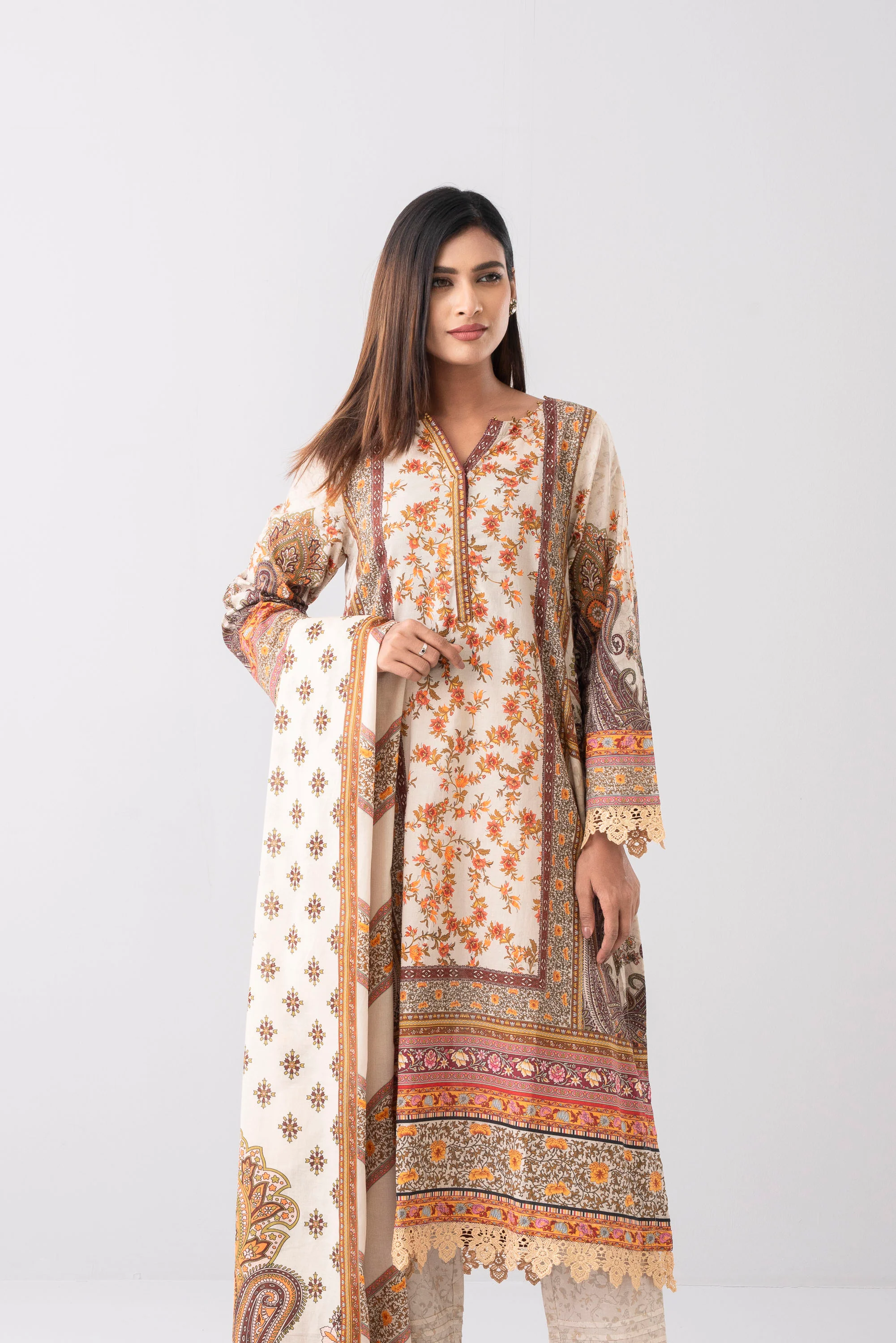 Smart Fit Printed Three-Piece Lawn - Image 8