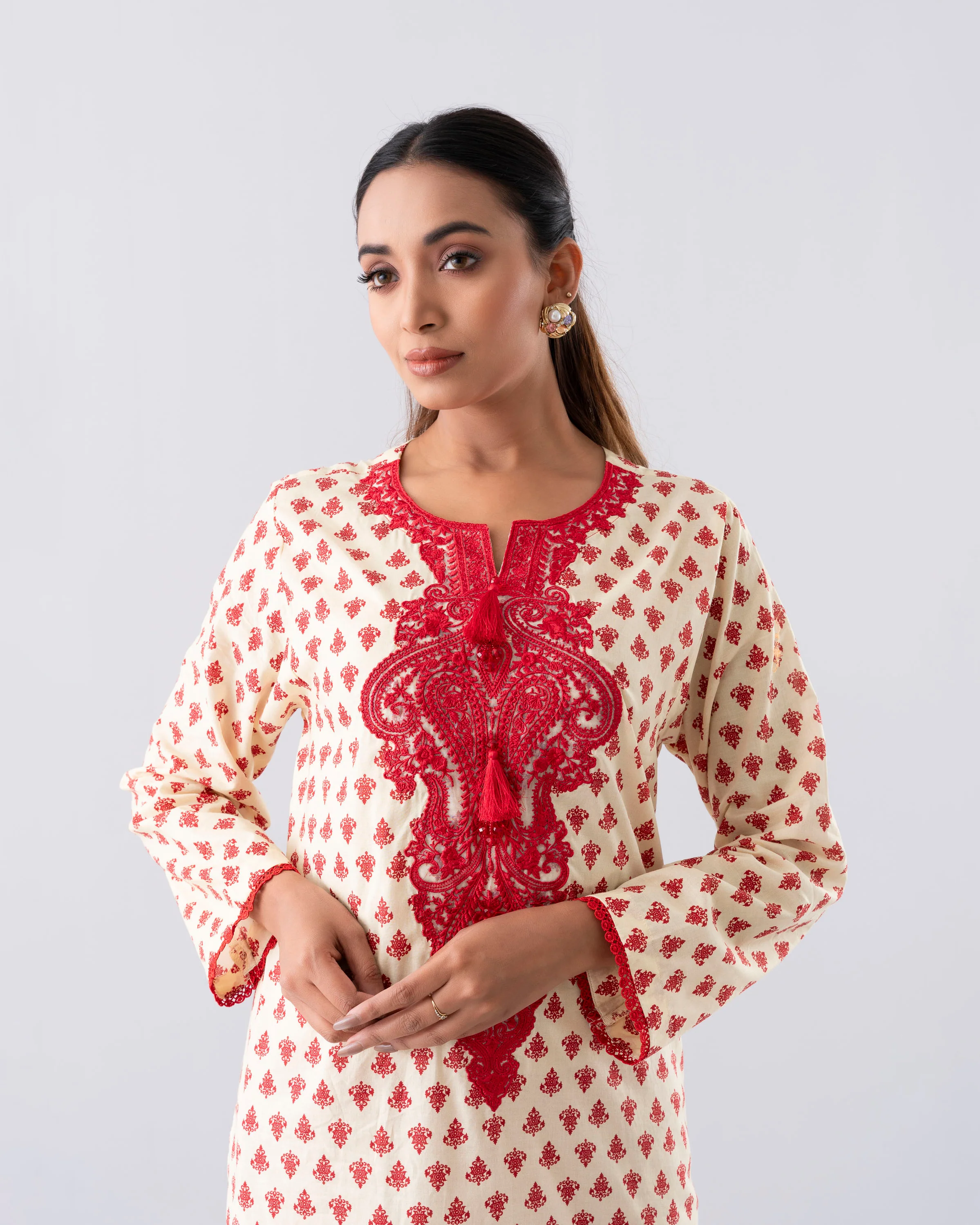 Relaxed Fit Printed Three-Piece Lawn - Image 5