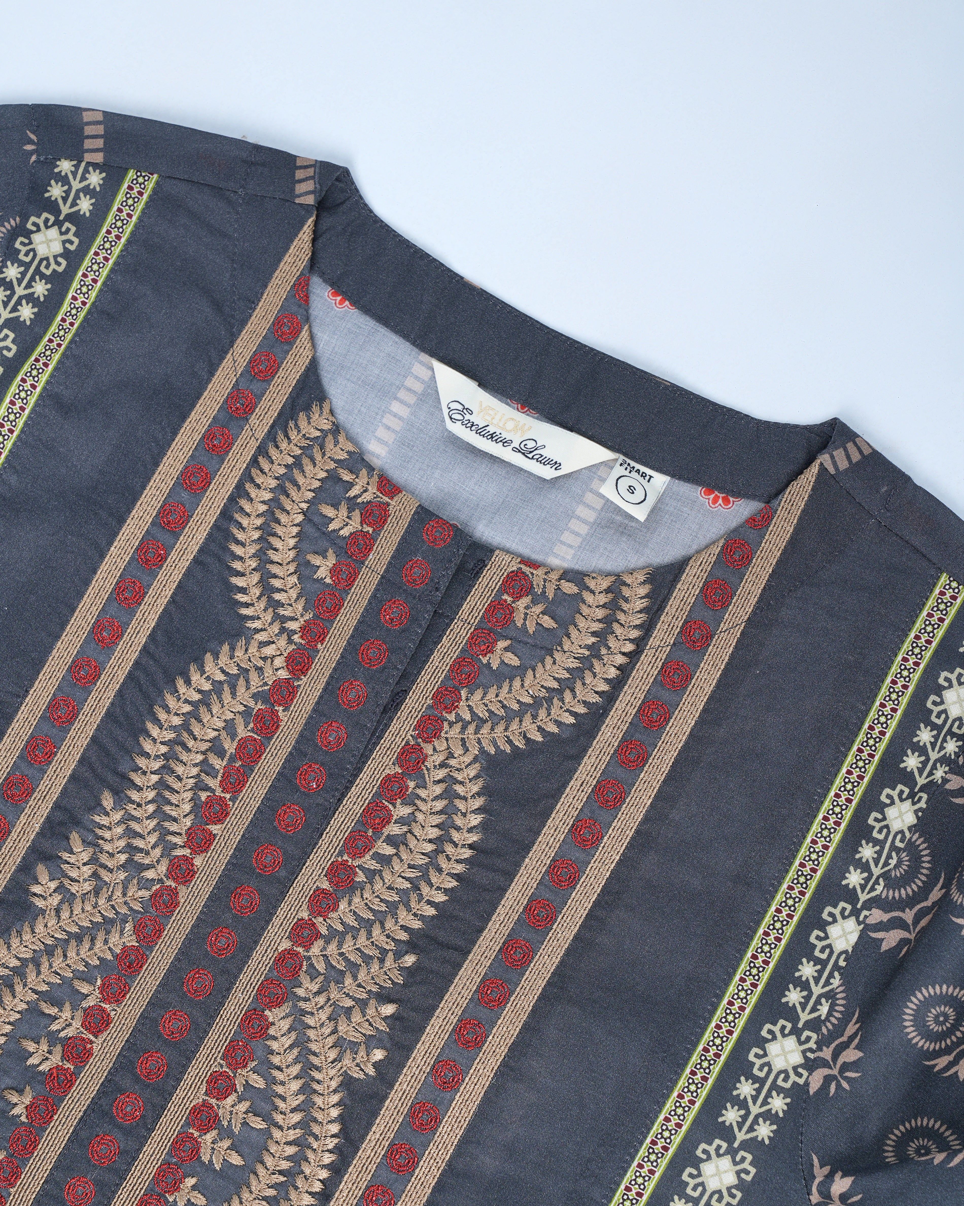 Smart Fit Printed Three-Piece Lawn with Silk Dupatta - Image 14