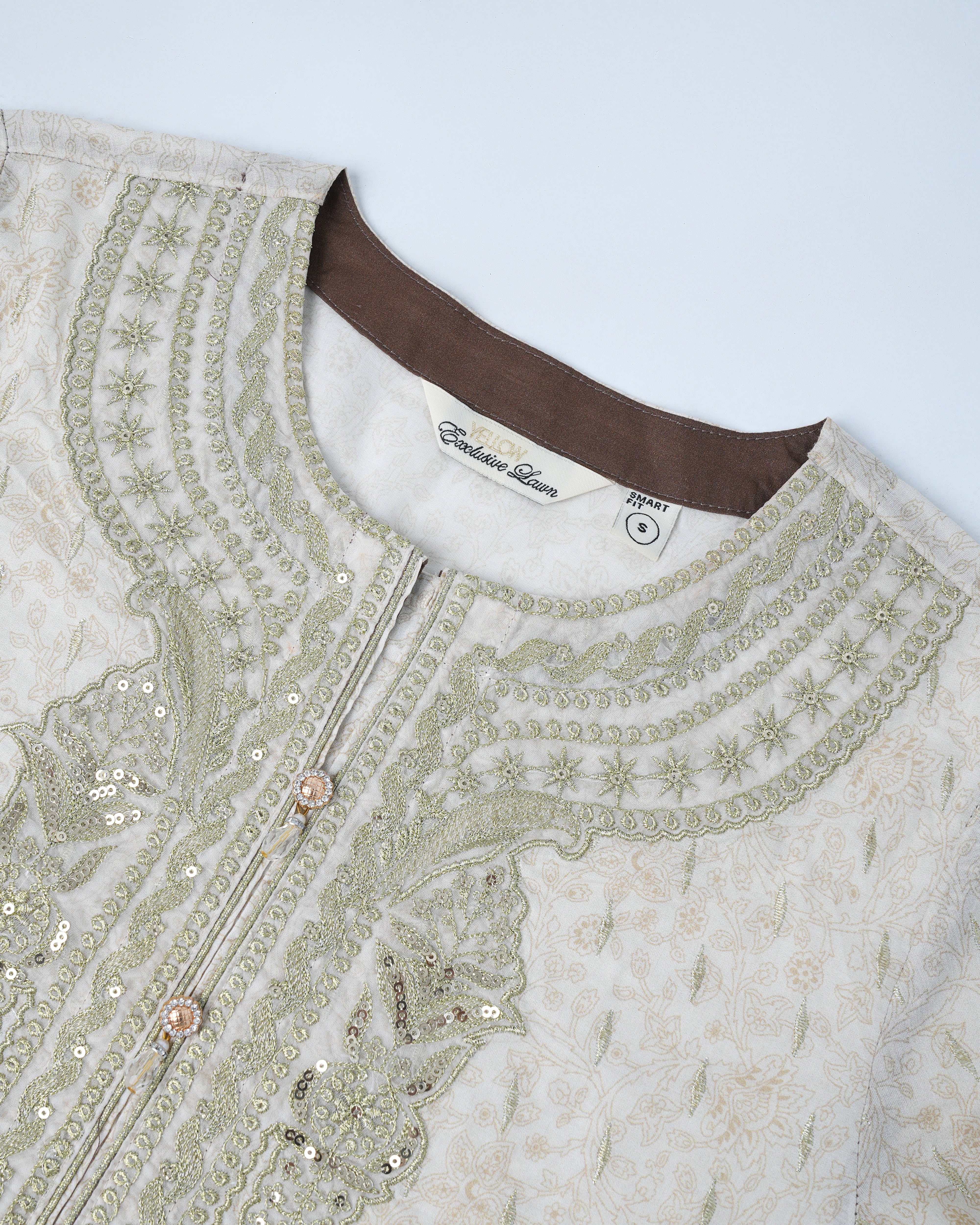 Smart Fit Printed Three-Piece Lawn with Silk Dupatta - Image 8