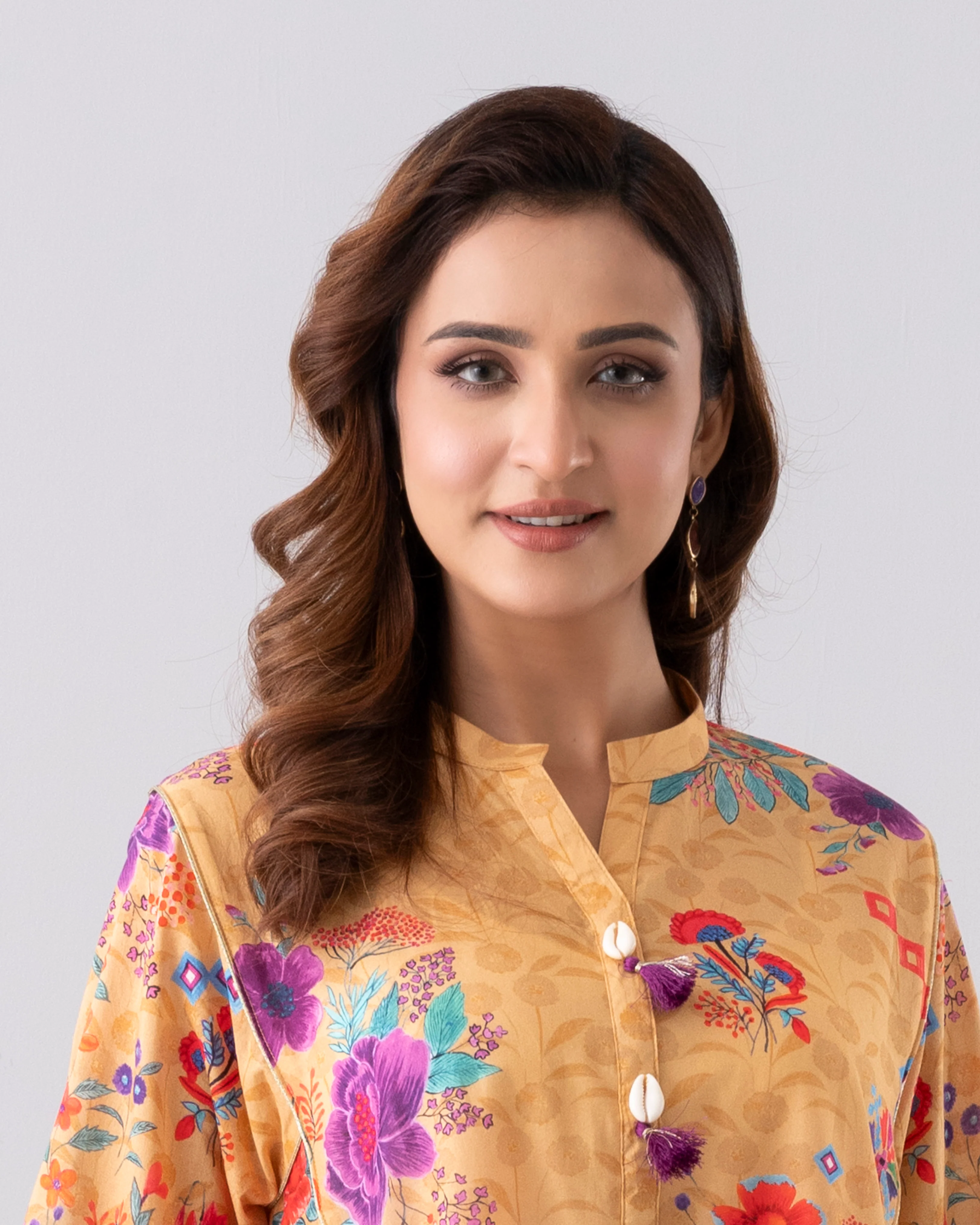 Relaxed Fit Digital Printed Three-Piece Lawn with Chiffon Dupatta - Image 2