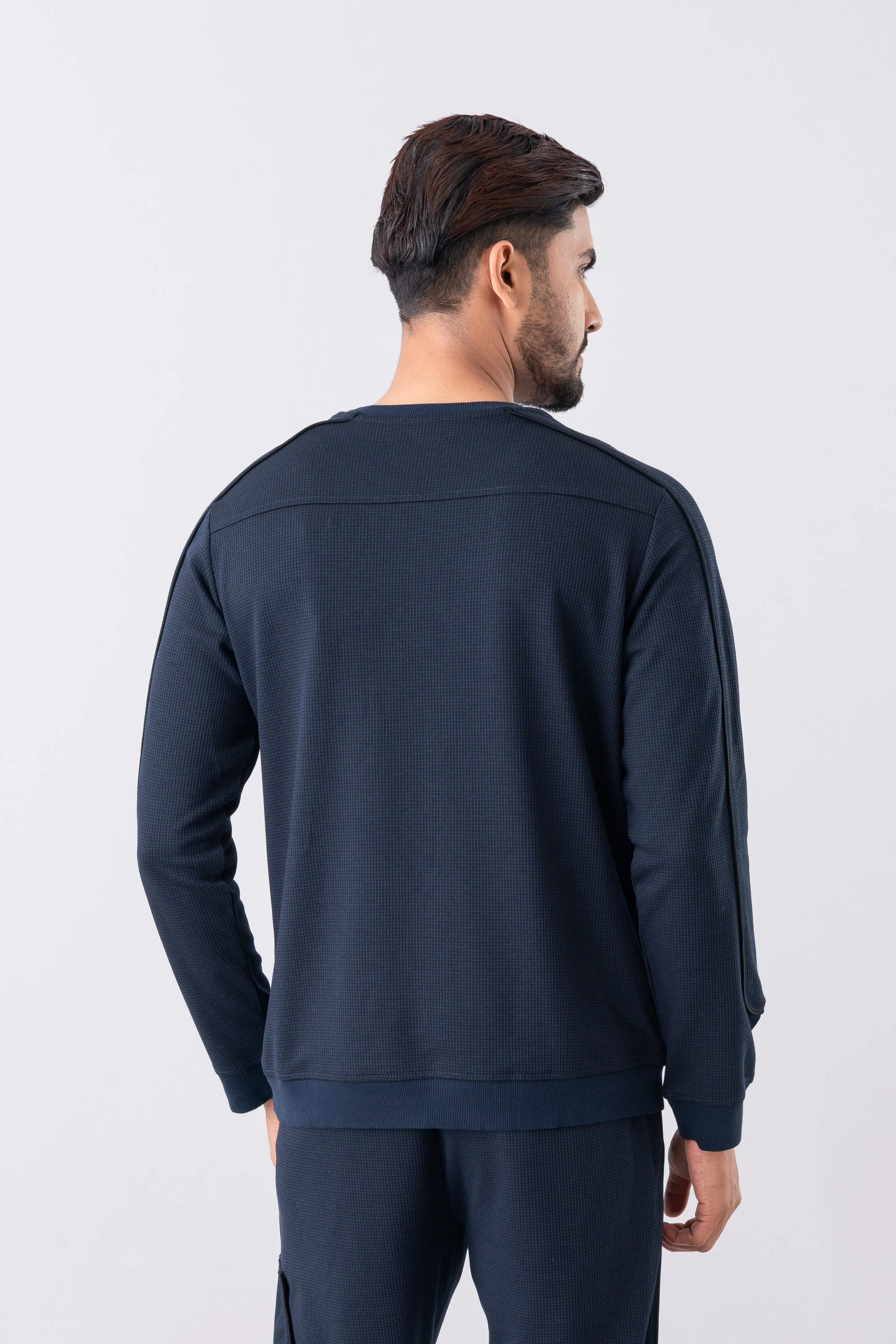 Waffle-Knit Sweatshirt - Athleisure - Image 4